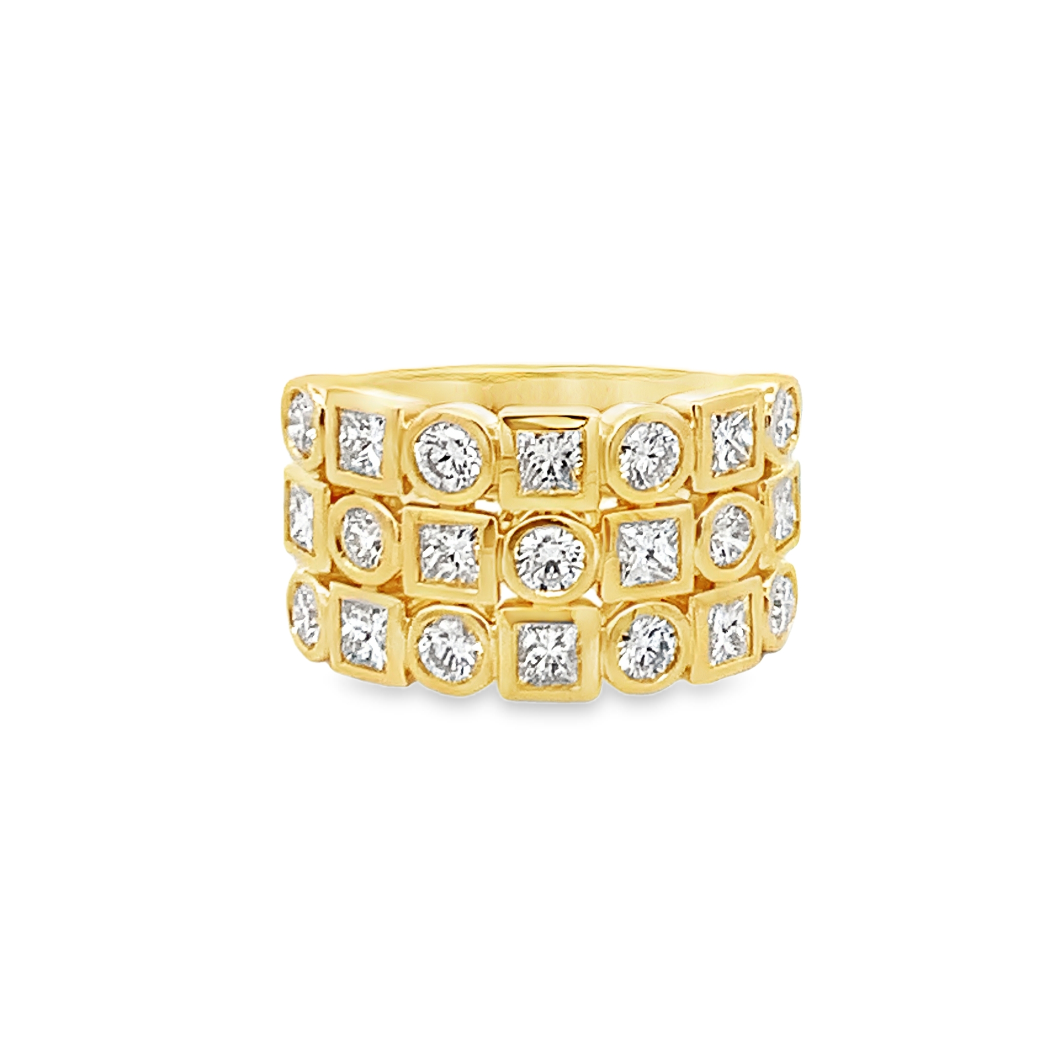Christopher Designs 18K Yellow Gold 2 Carat Bezel-Set Diamond Ring