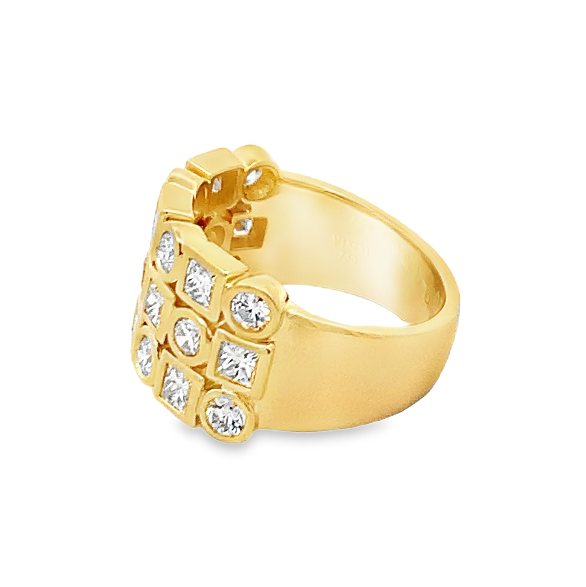 Christopher Designs 18K Yellow Gold 2 Carat Bezel-Set Diamond Ring