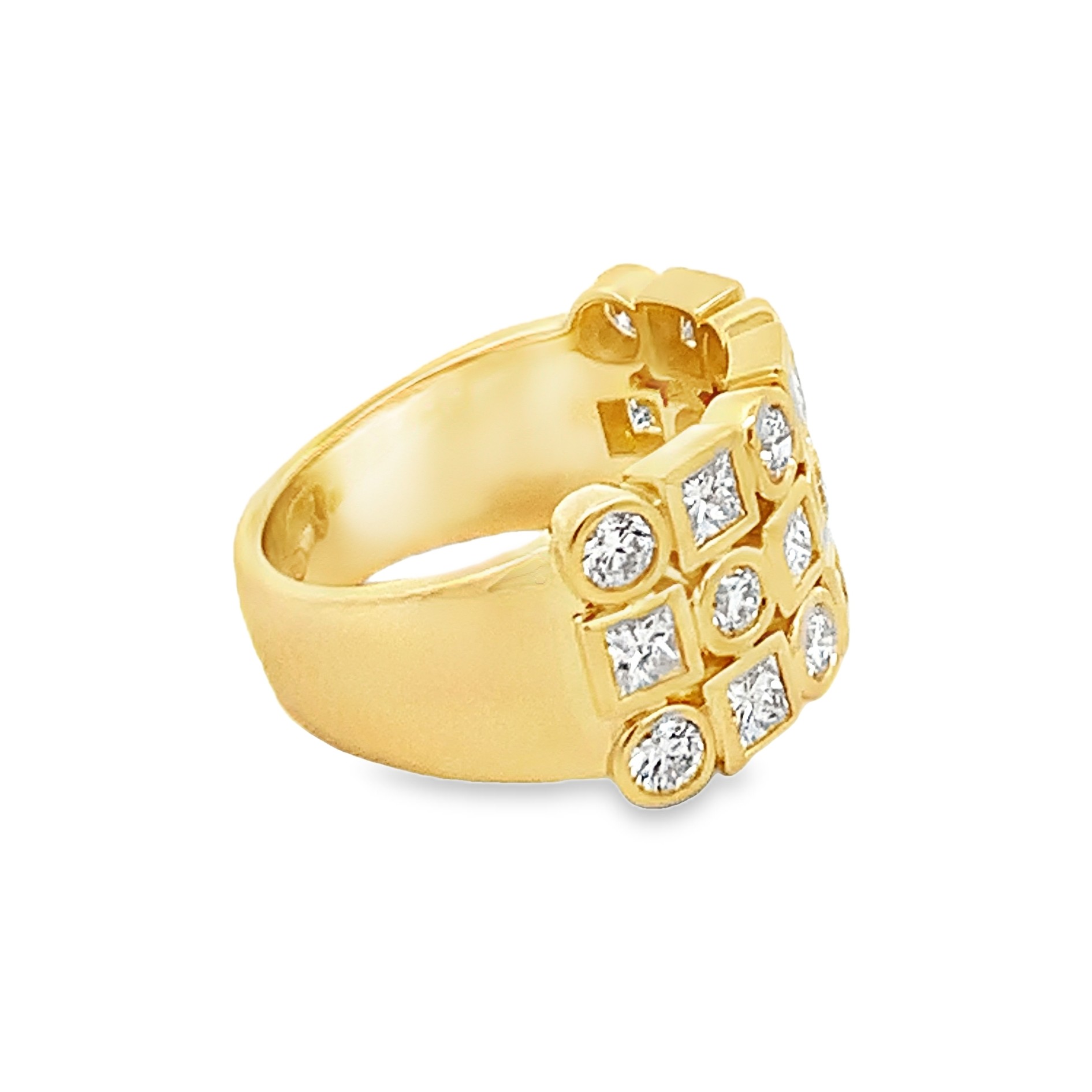 Christopher Designs 18K Yellow Gold 2 Carat Bezel-Set Diamond Ring