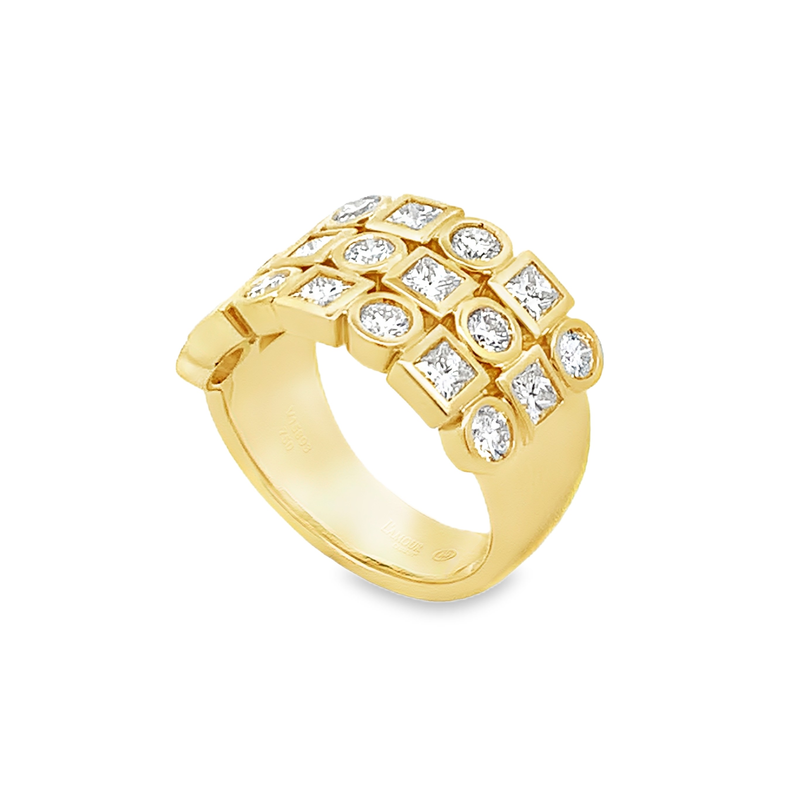 Christopher Designs 18K Yellow Gold 2 Carat Bezel-Set Diamond Ring