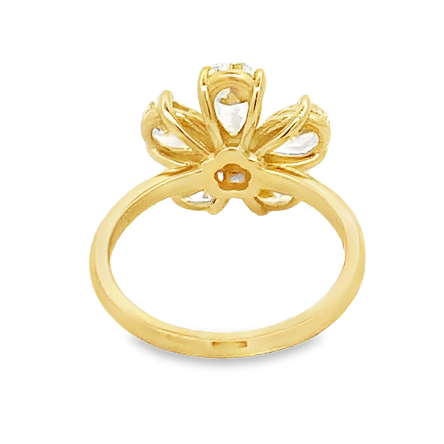 Norman Silverman 18K Yellow Gold Fancy Yellow Diamond Flower Ring