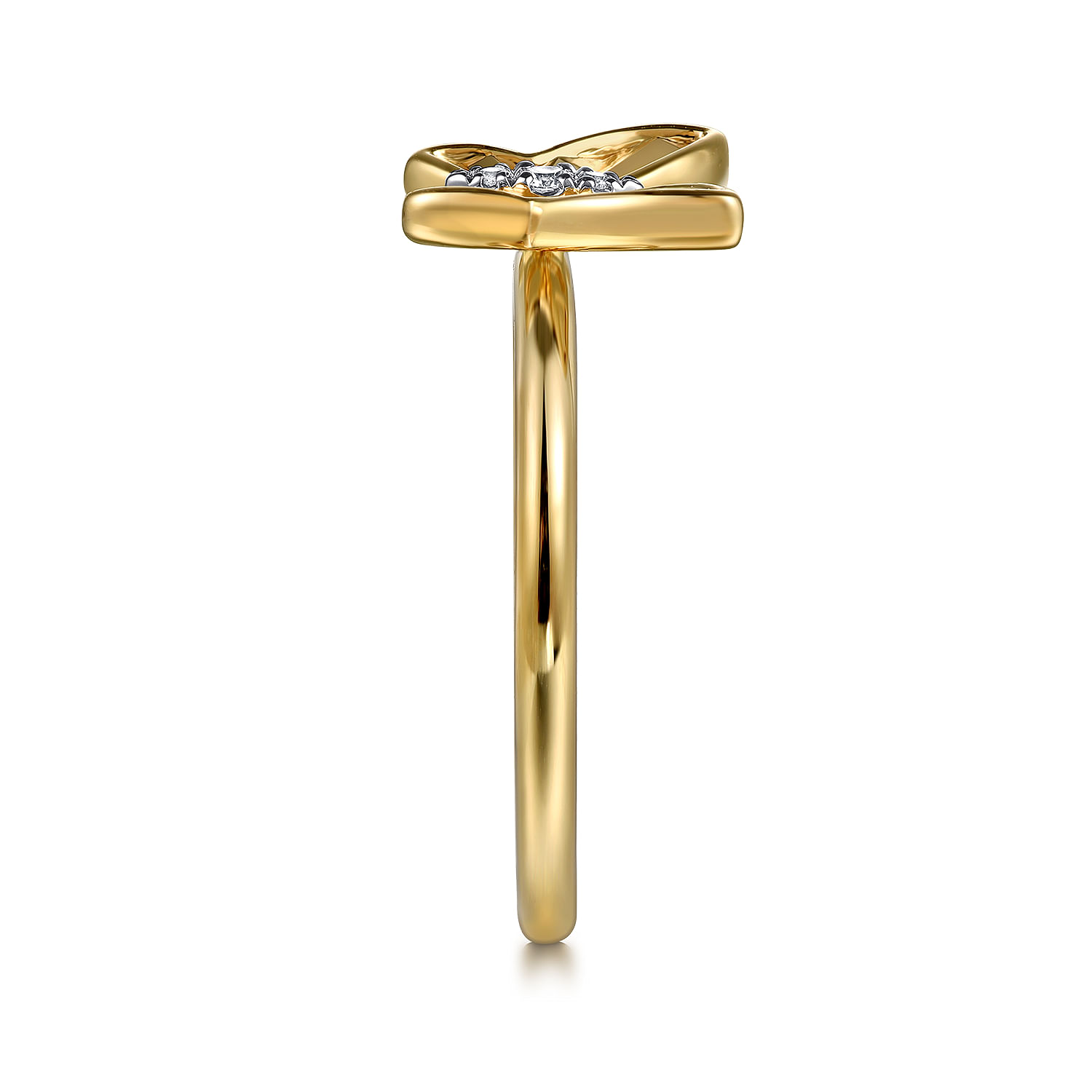 Gabriel & Co. 14K Yellow Gold Butterfly Diamond Ring