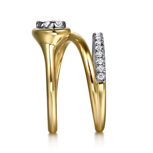 Gabriel & Co.14K Yellow Gold Contemporary Diamond Ring