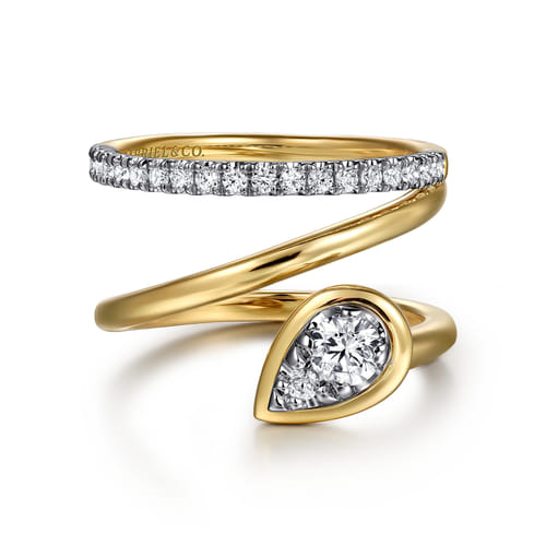 Gabriel & Co.14K Yellow Gold Contemporary Diamond Ring