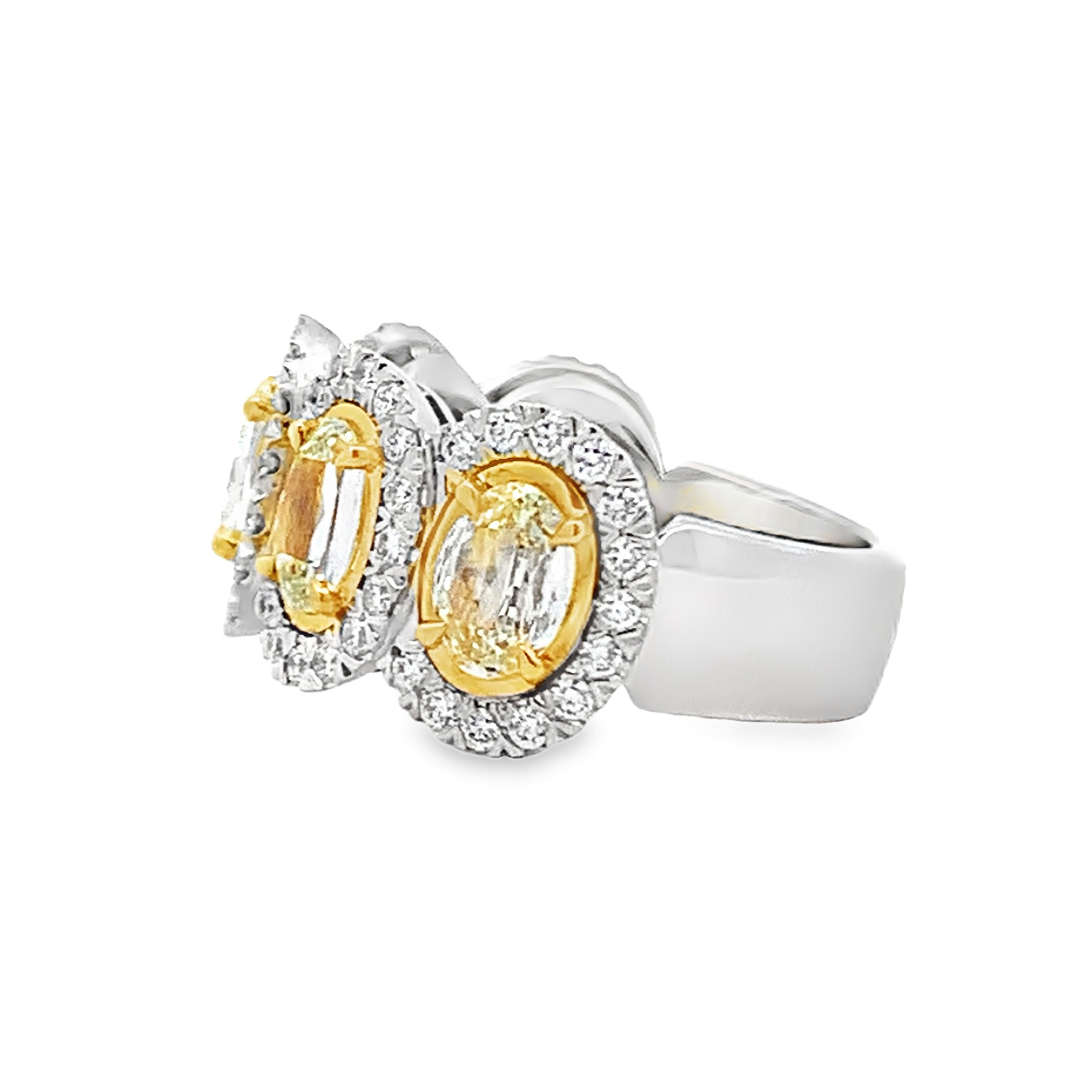 Christopher Designs 18K Two-Tone L’Amour Crisscut Diamond Anniversary Band