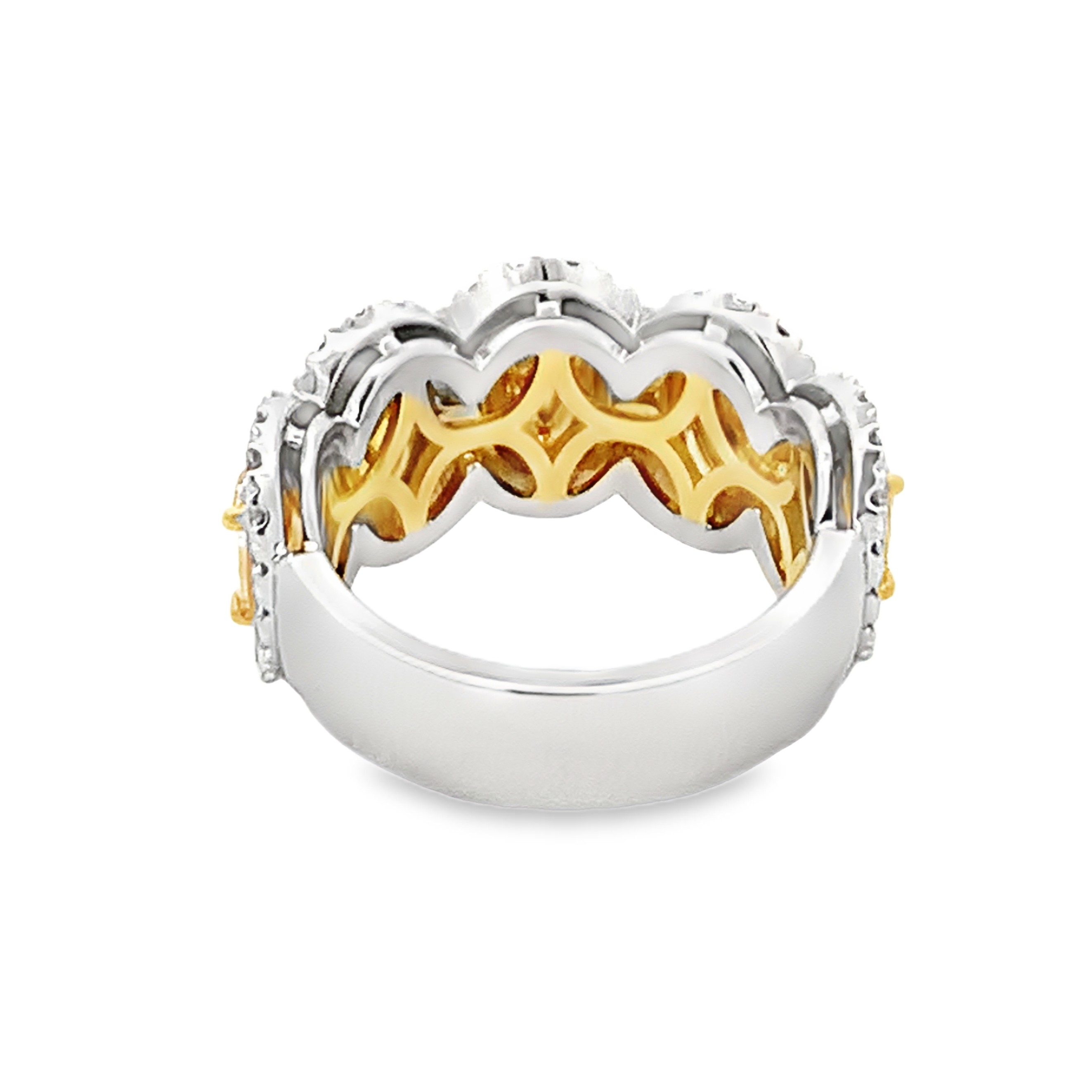 Christopher Designs 18K Two-Tone L’Amour Crisscut Diamond Anniversary Band