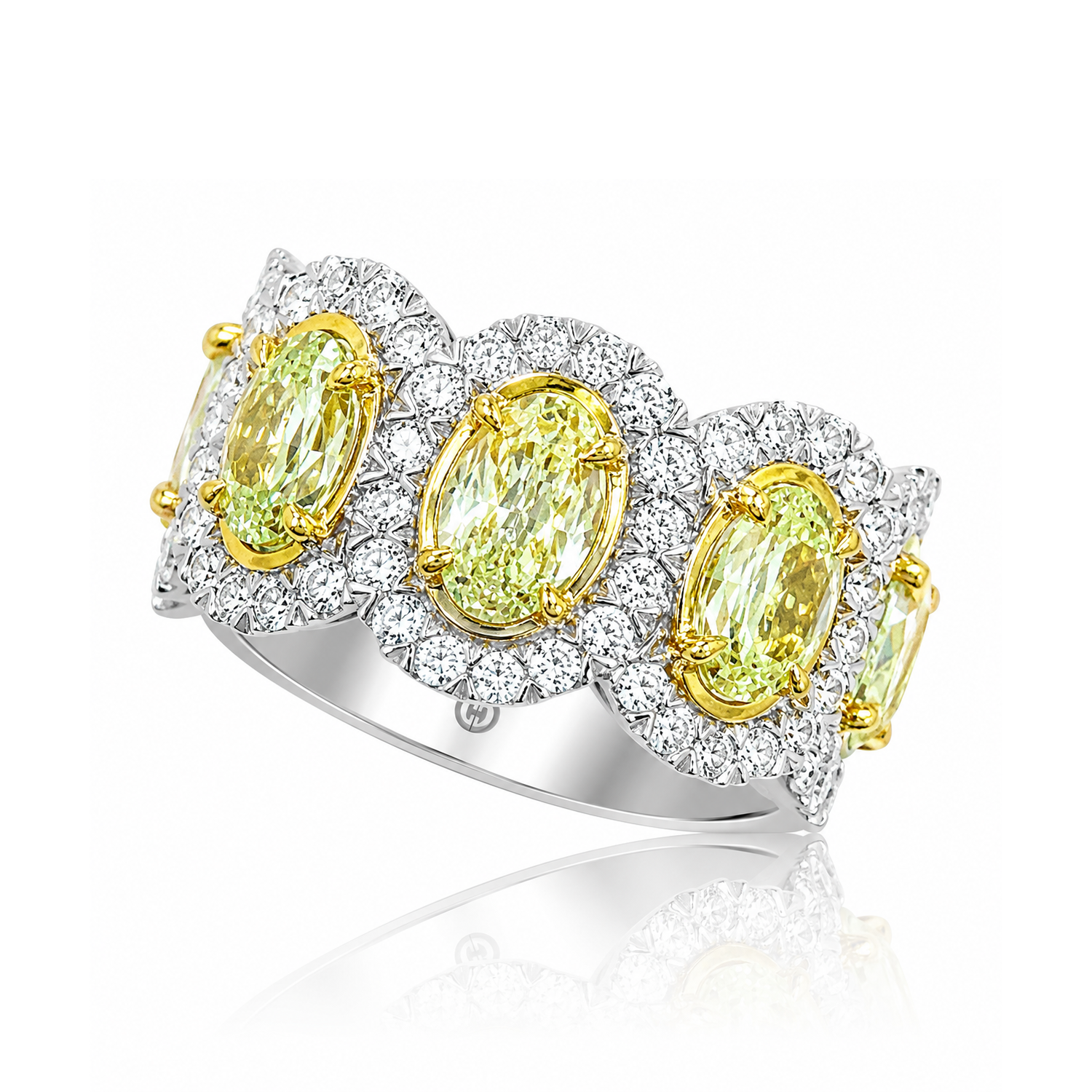 Christopher Designs 18K Two-Tone L’Amour Crisscut Diamond Anniversary Band