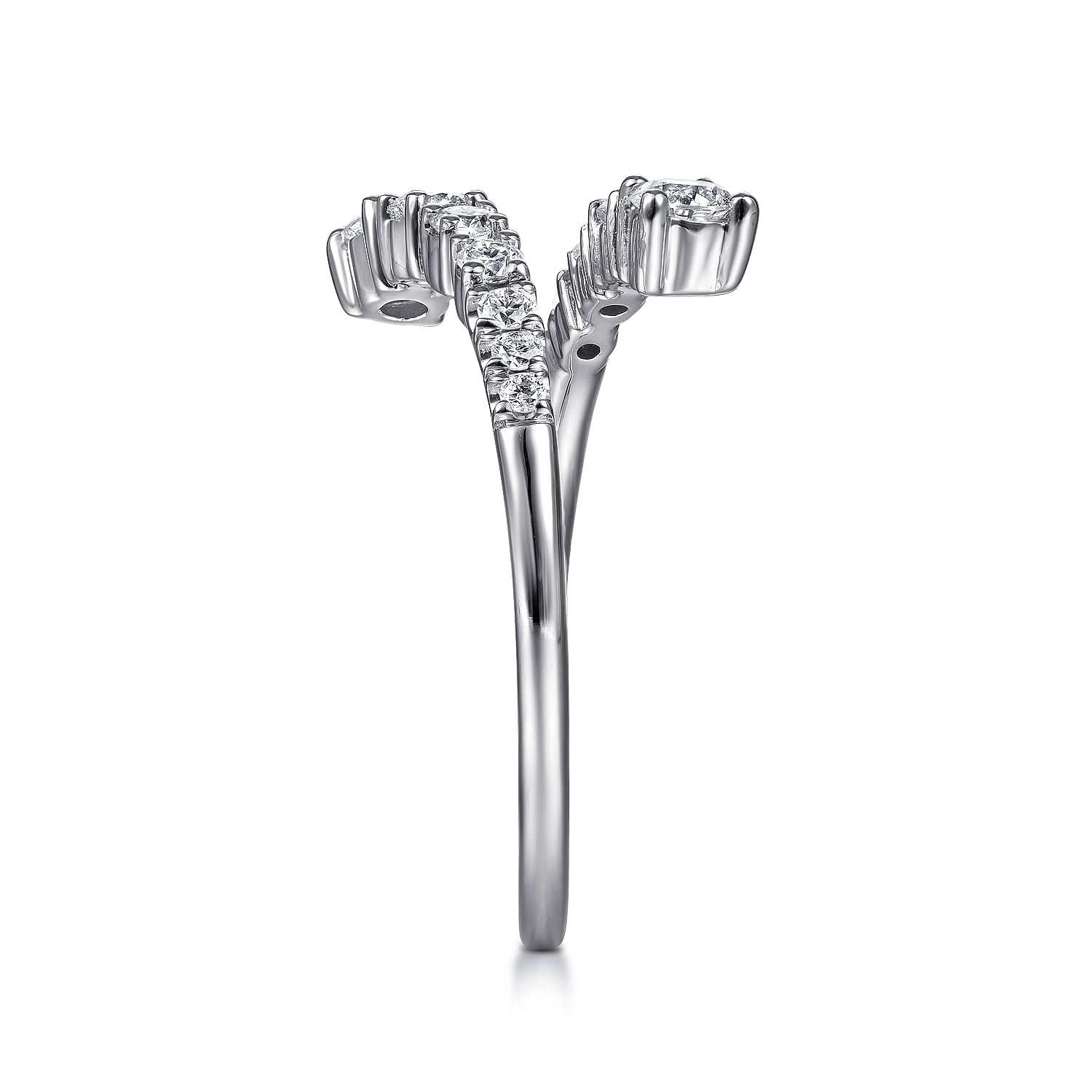 Gabriel & Co. 14K White Gold Kaslique Bypass Ring