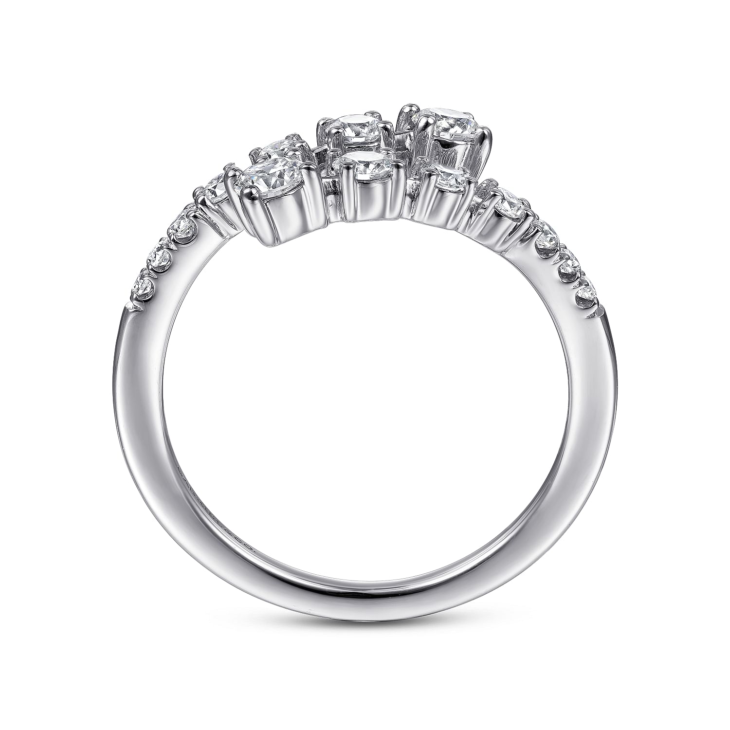Gabriel & Co. 14K White Gold Kaslique Bypass Ring