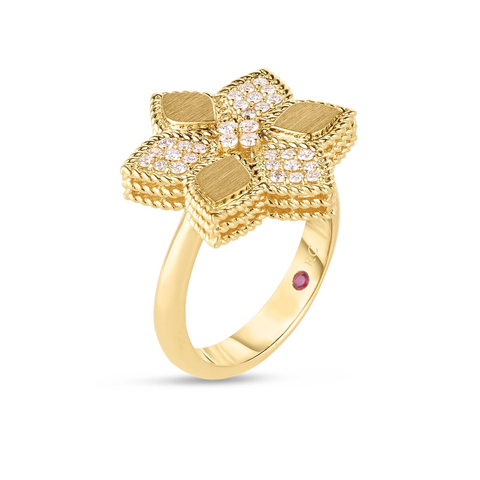 Roberto Coin 18K Yellow Gold Vernazza Flower Ring
