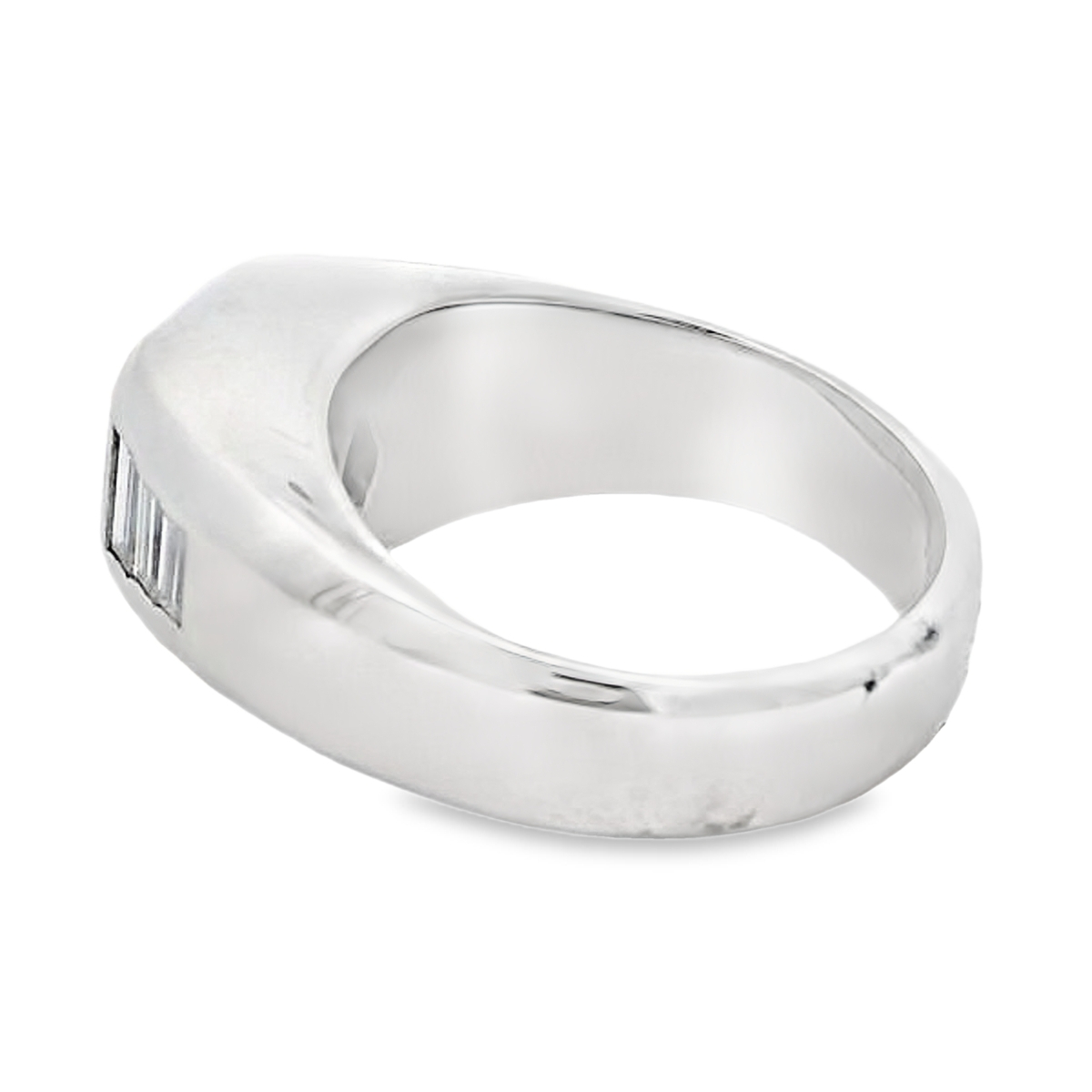 Norman Silverman Platinum & 18K Yellow Diamond Bezel Signet-Style Ring