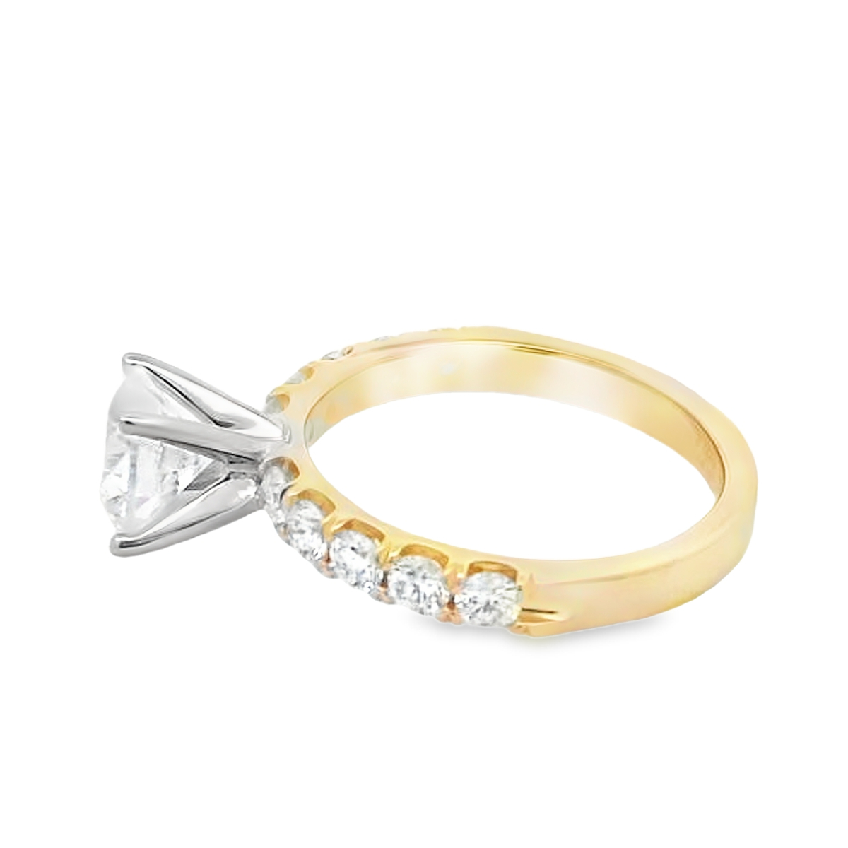 Roman Jewelers Signature 14K Yellow Gold Diamond Engagement Ring Setting