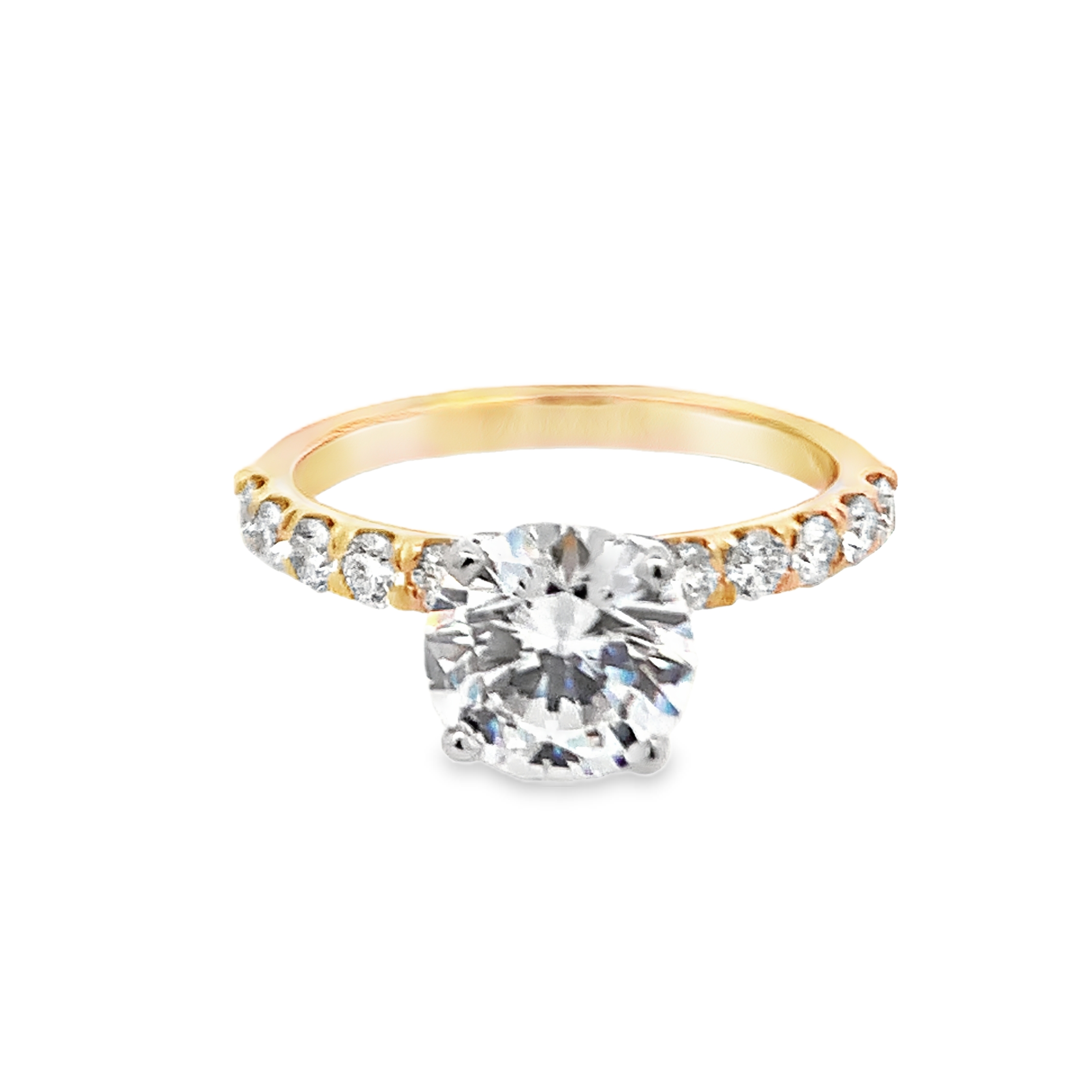 Roman Jewelers Signature 14K Yellow Gold Diamond Engagement Ring Setting