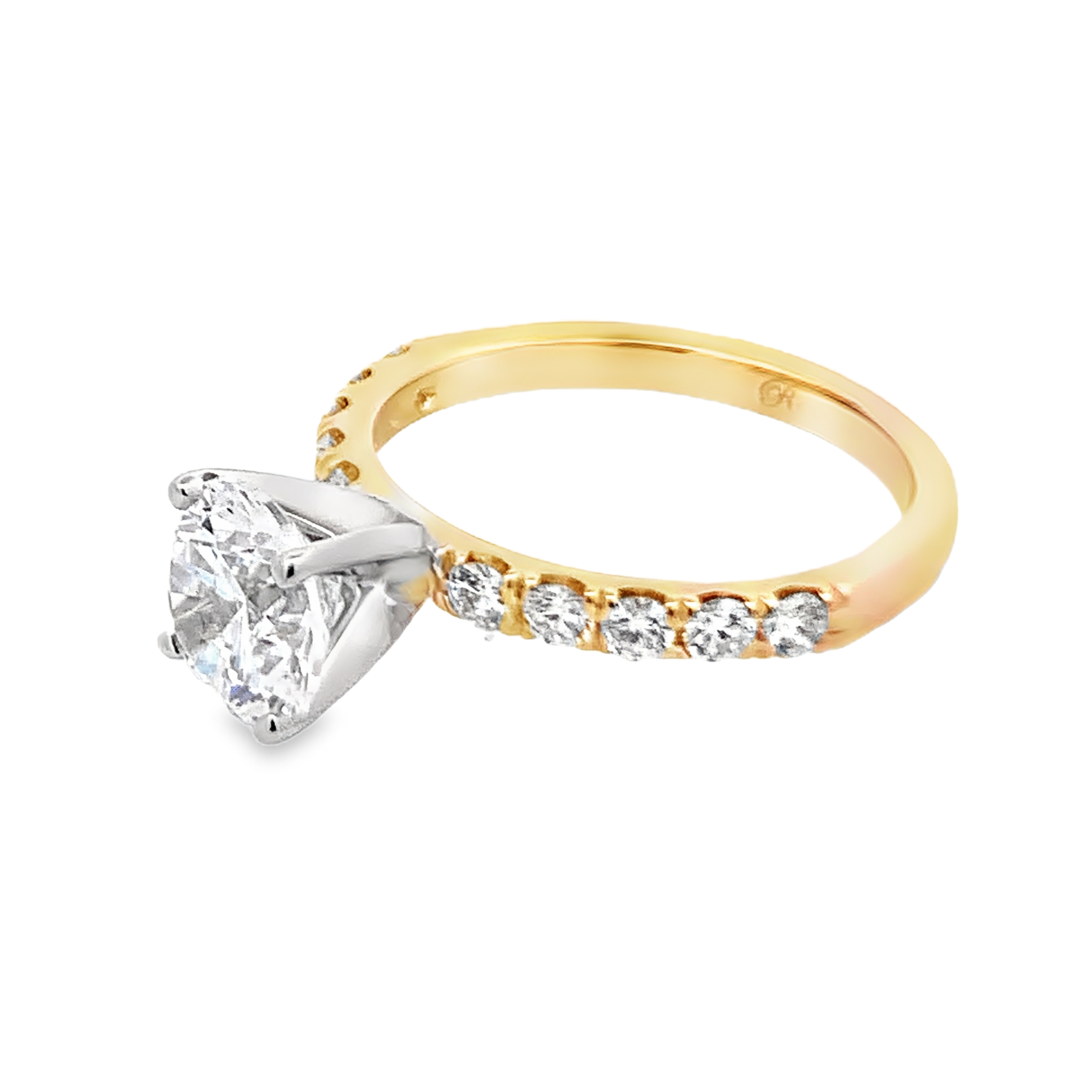 Roman Jewelers Signature 14K Yellow Gold Diamond Engagement Ring Setting
