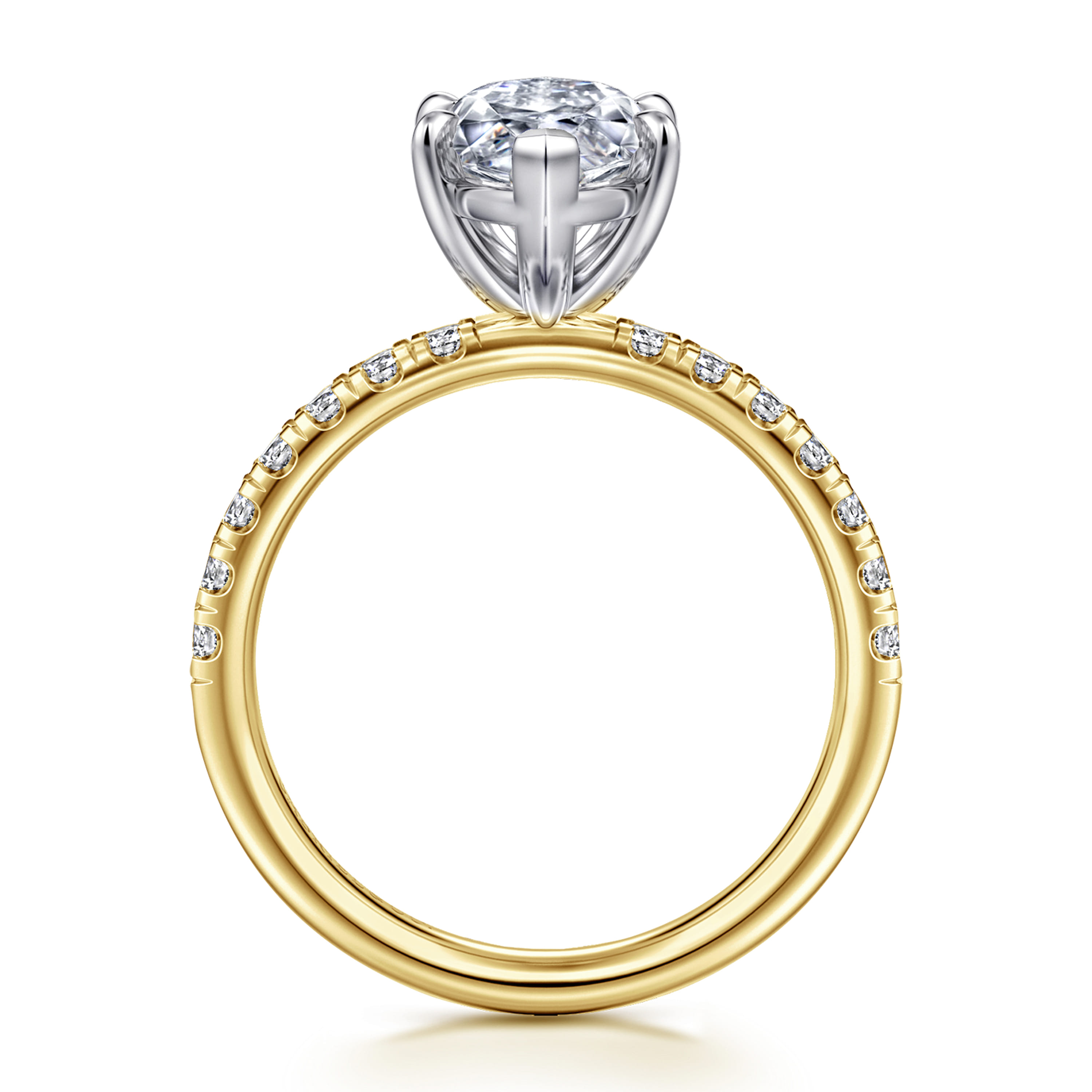 Gabriel & Co. Winslow 14K Two-Tone Marquise Diamond Engagement Ring Setting