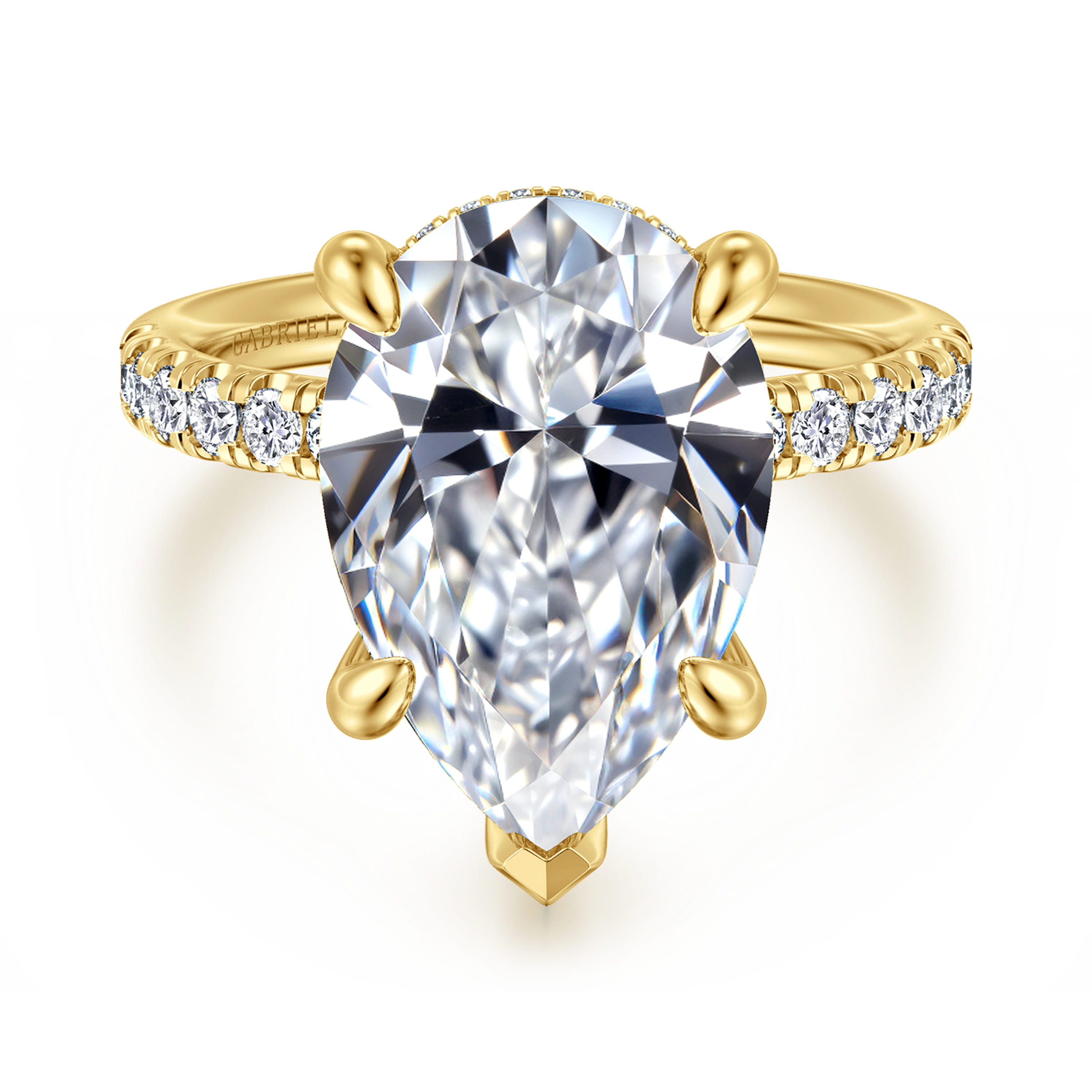 Gabriel & Co. Adela 14K Pear Diamond Engagement Ring Setting