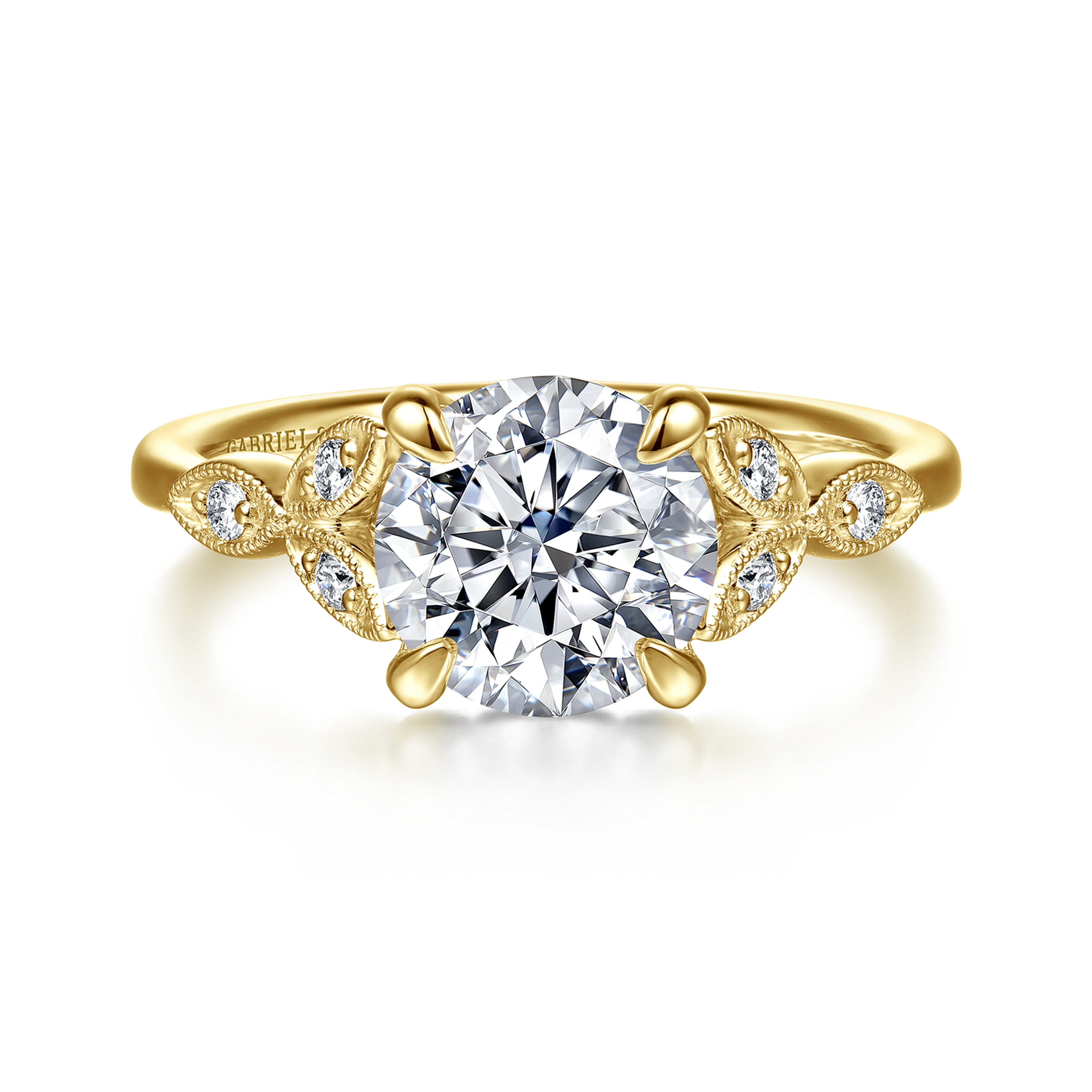 Gabriel & Co. Brigida 14K Vintage Inspired Diamond Engagement Ring Setting