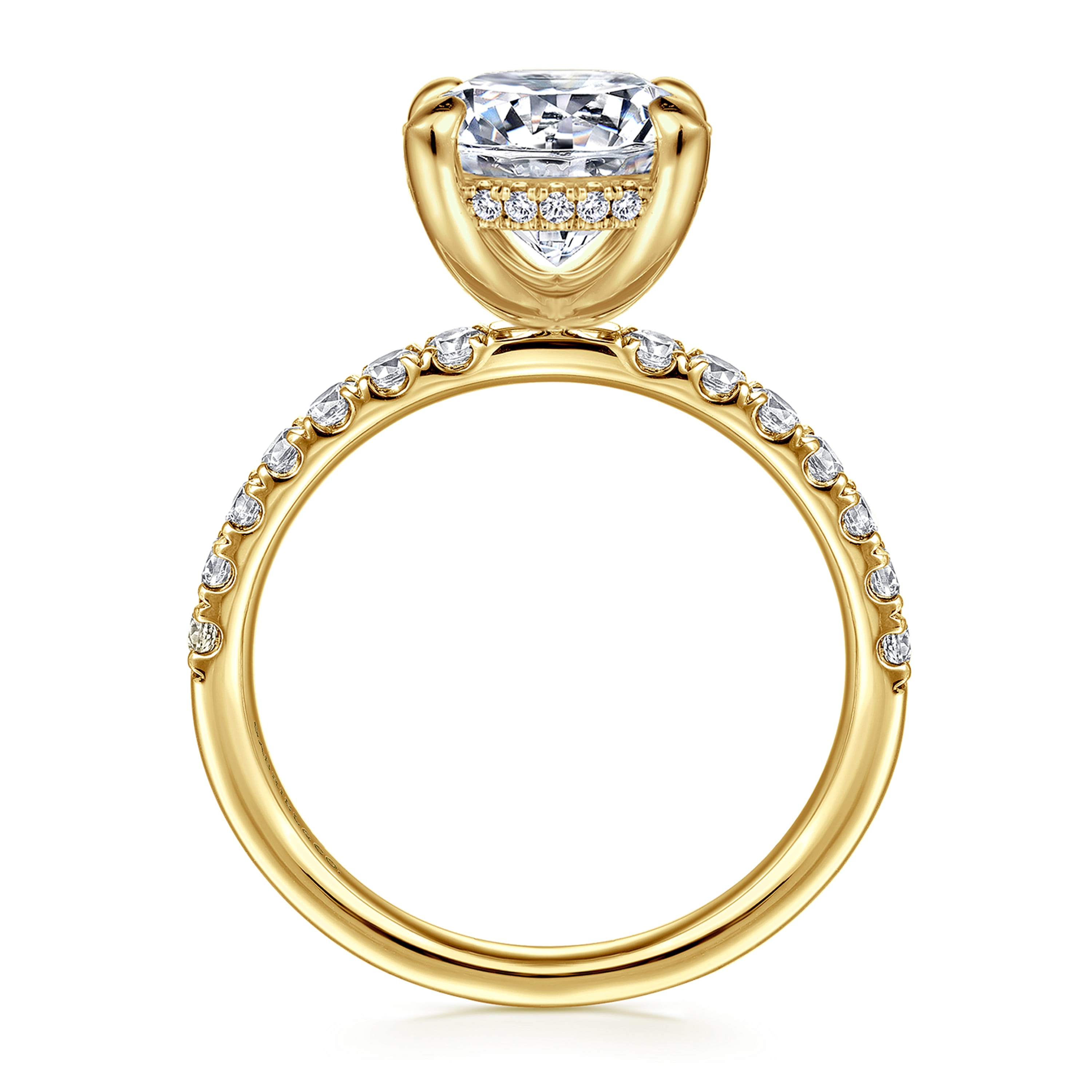 Gabriel & Co. Adela 14K Hidden Halo Diamond Semi-Mount Engagement Ring Setting