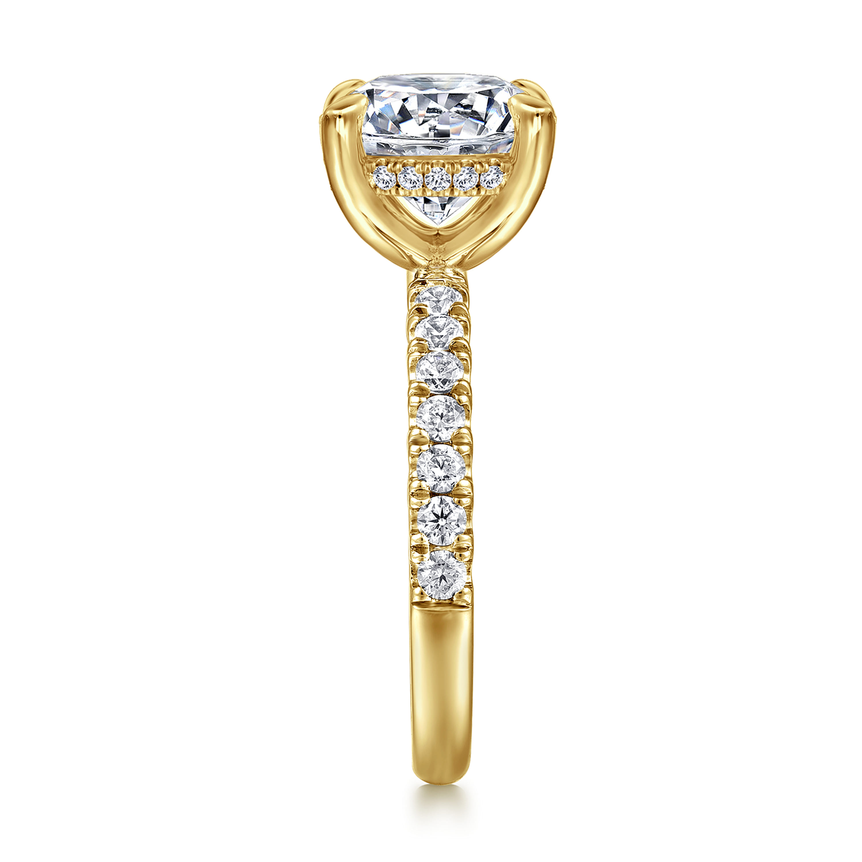 Gabriel & Co. Adela 14K Hidden Halo Diamond Semi-Mount Engagement Ring Setting
