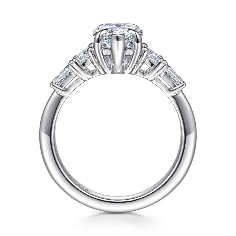 Gabriel & Co. 14K Pear Shape Diamond Semi-Mount Engagement Ring