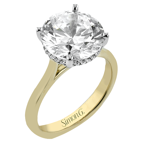 Simon G. 14K Two-Tone Diamond Engagement Ring Mounting