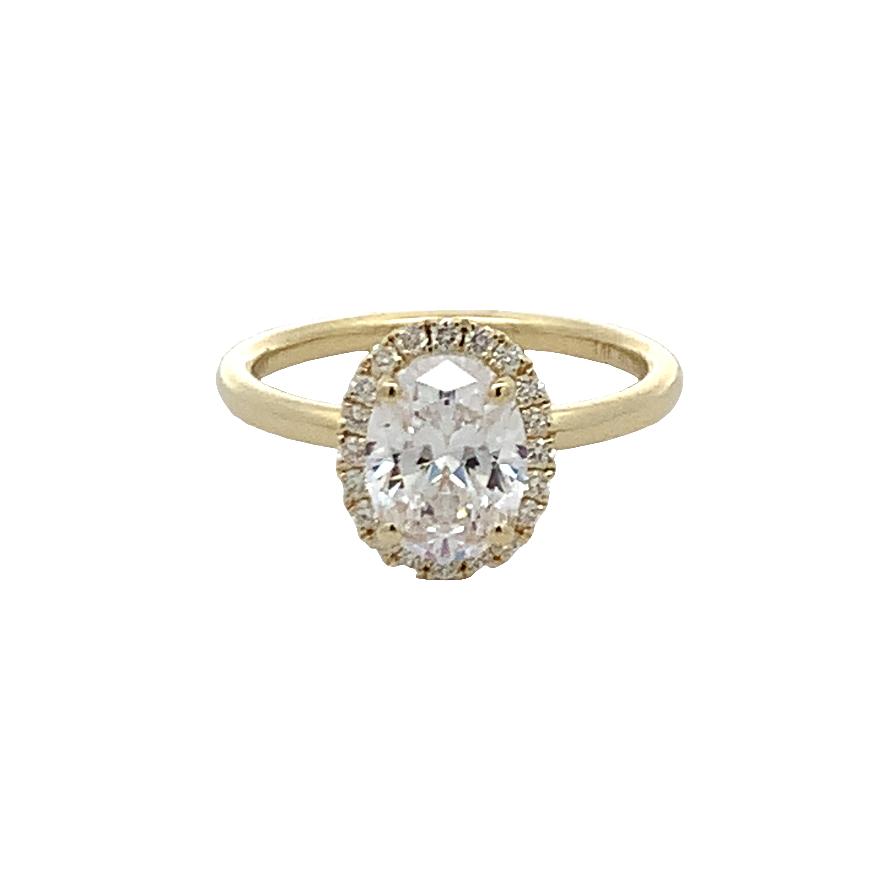 Simon G. 14K Yellow Gold Diamond Halo Engagement Ring Mounting