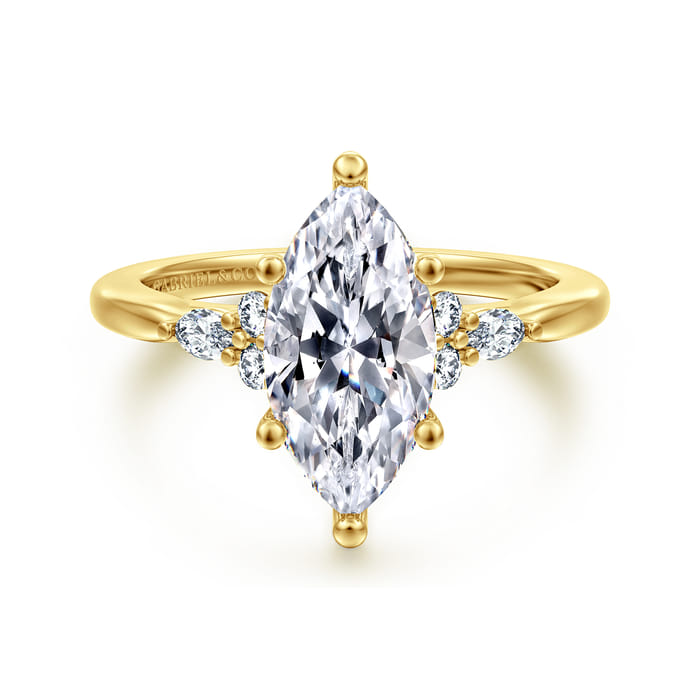 Gabriel & Co. 14K Yellow Gold Arletta Diamond Engagement Ring Mounting