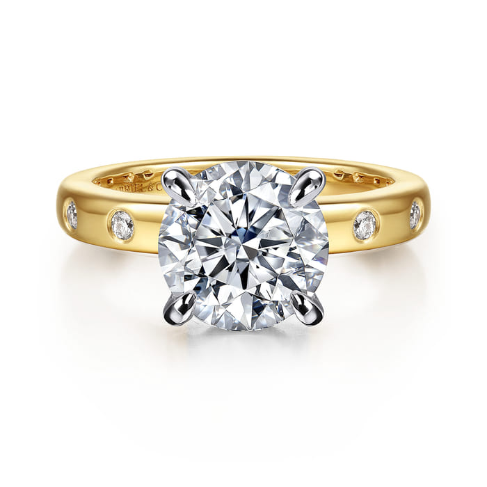 Gabriel & Co. Cabata 14K Two-Tone Diamond Engagement Ring Mounting