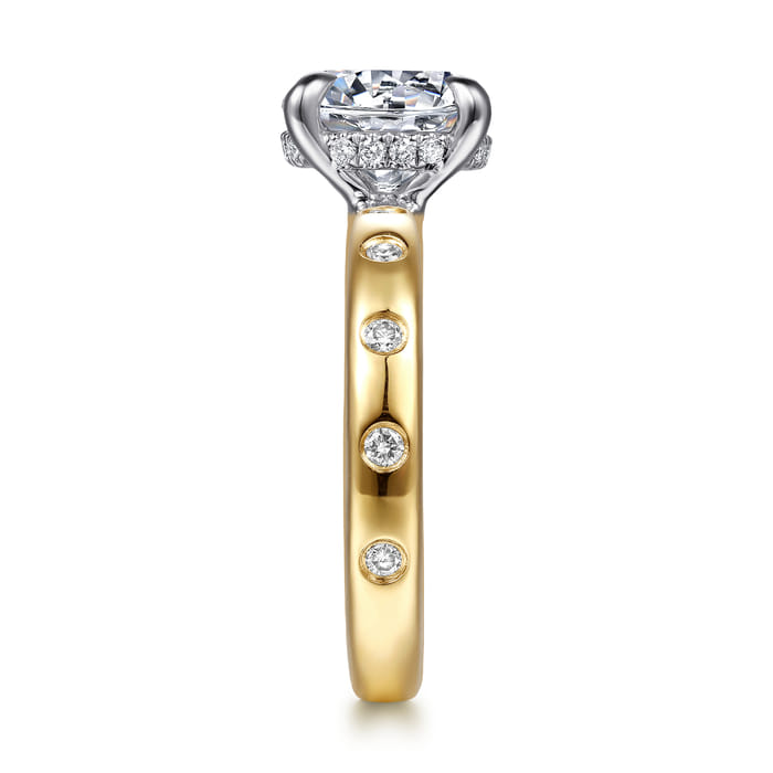 Gabriel & Co. Cabata 14K Two-Tone Diamond Engagement Ring Mounting