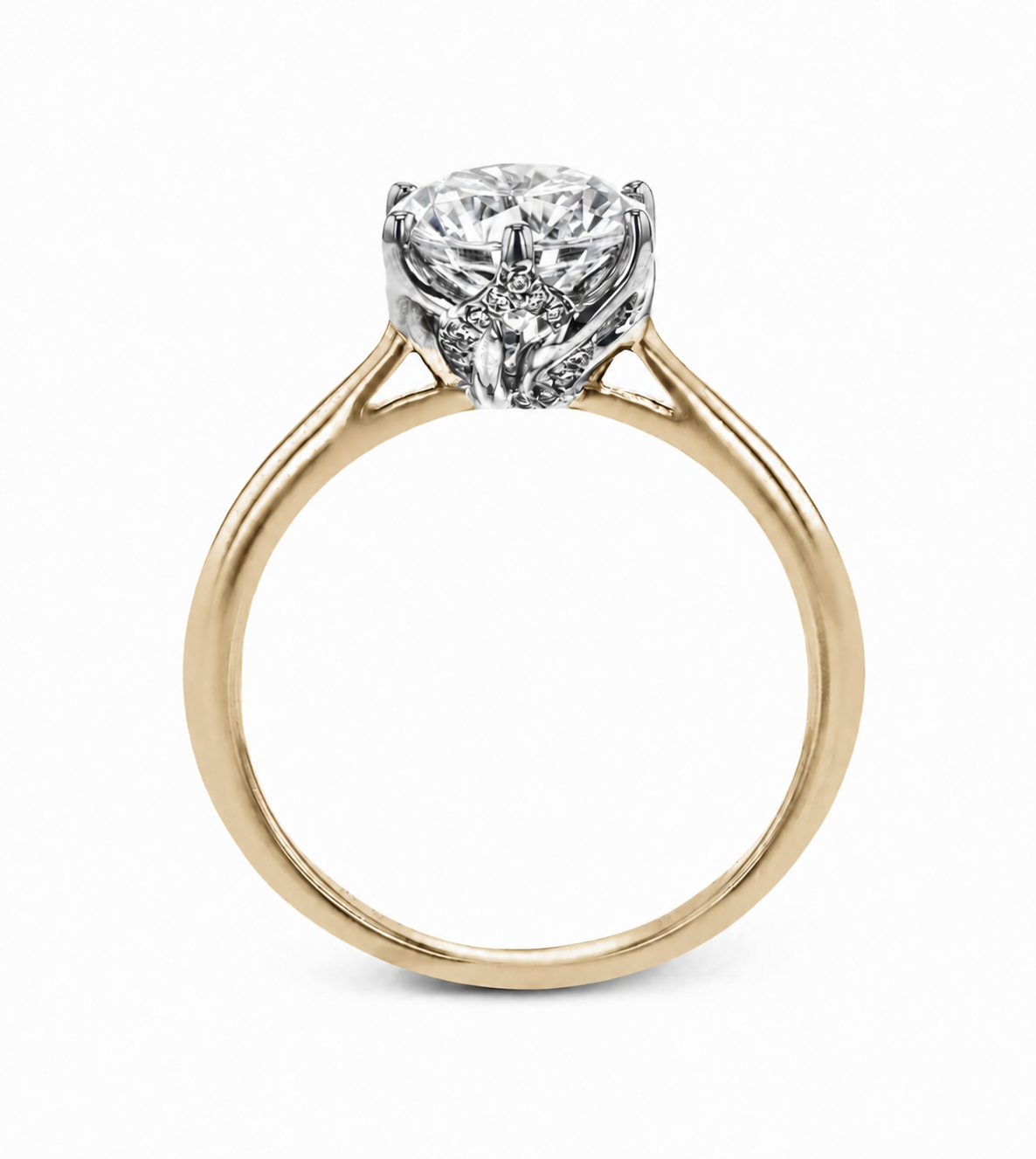 Simon G. Jewelry 14K Two-Tone Diamond Engagement Ring Mounting