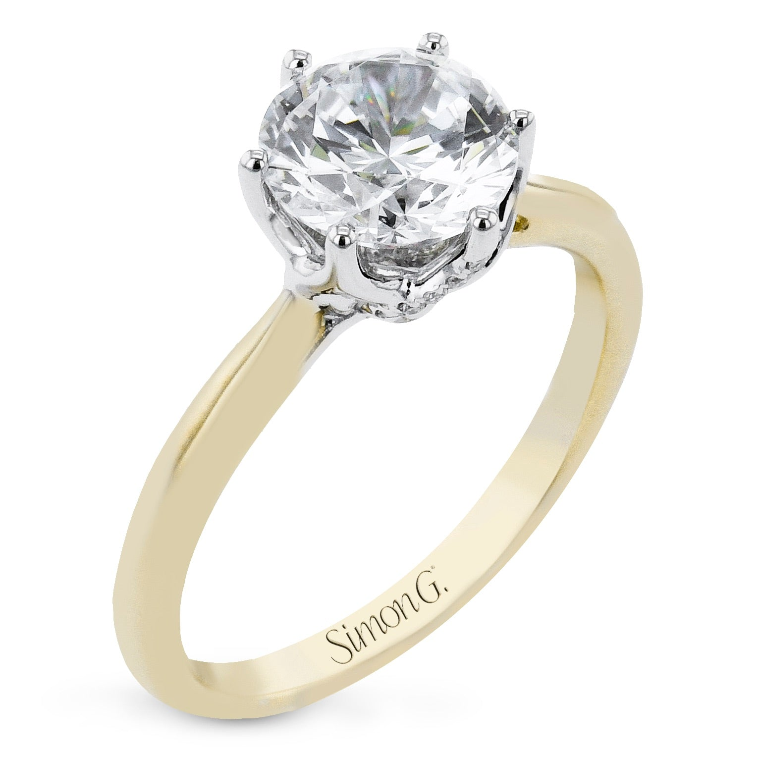 Simon G. Jewelry 14K Two-Tone Diamond Engagement Ring Mounting