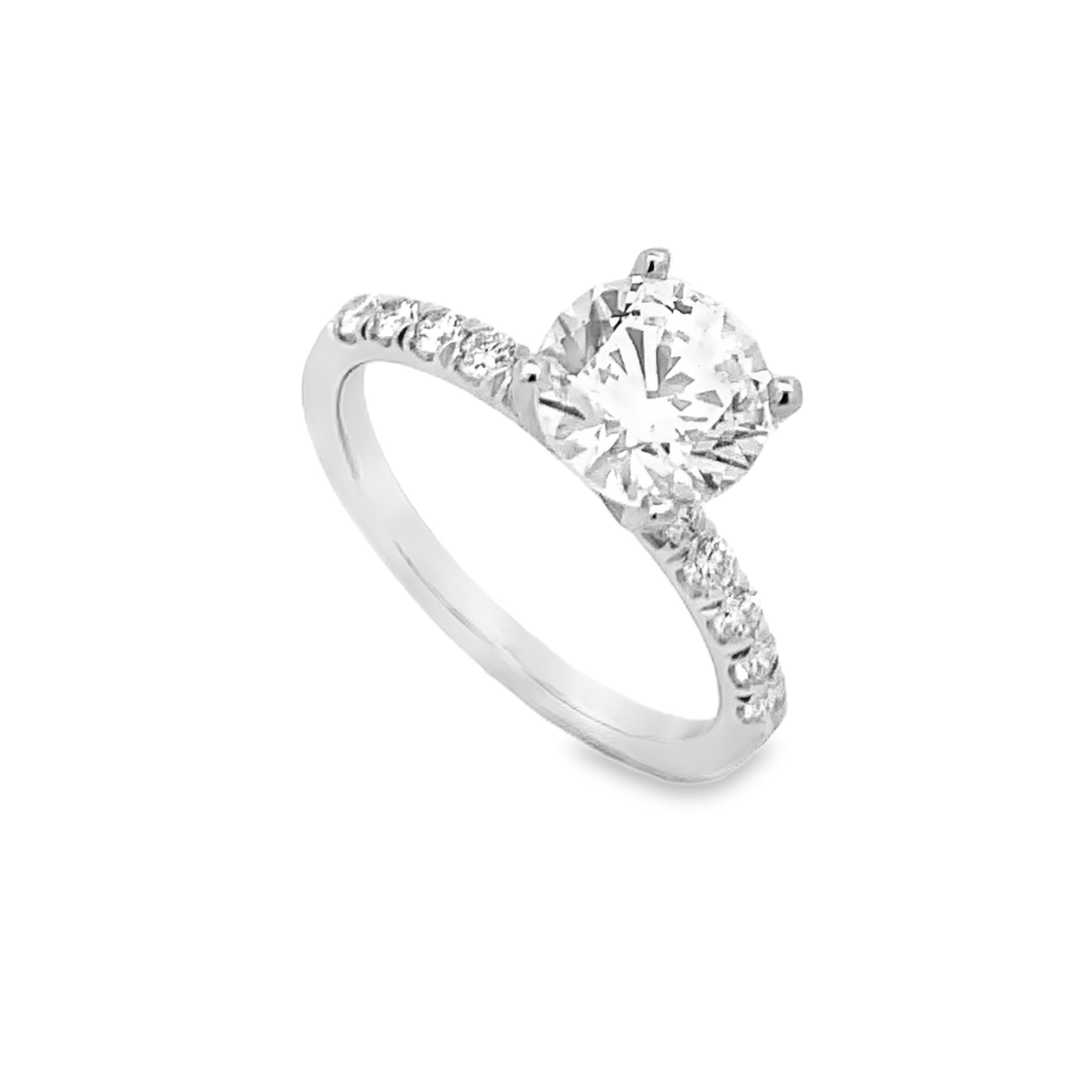 Romanza 14K White Gold Diamond Engagement Ring Setting