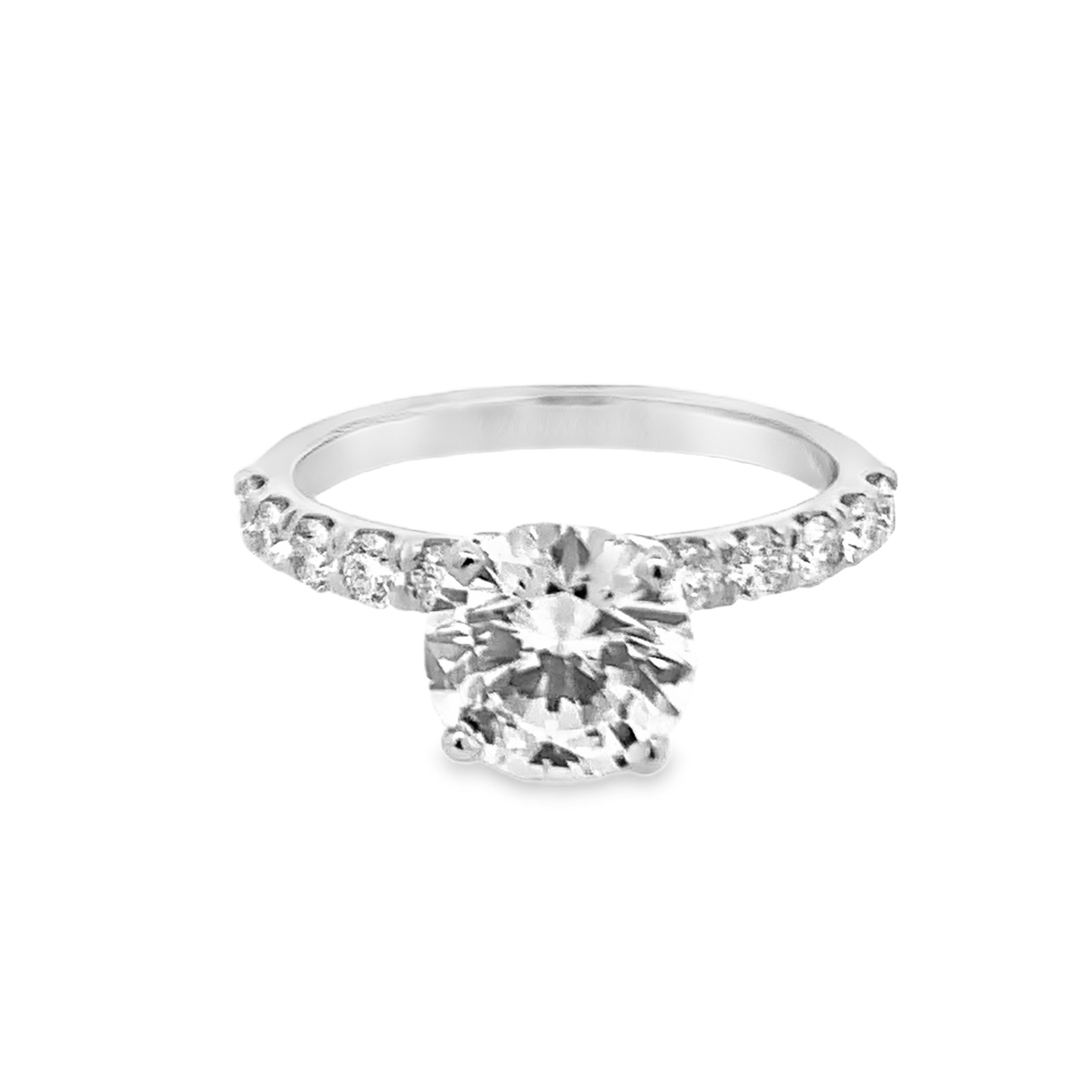 Roman Jewelers Signature 14K White Gold Diamond Engagement Ring Setting