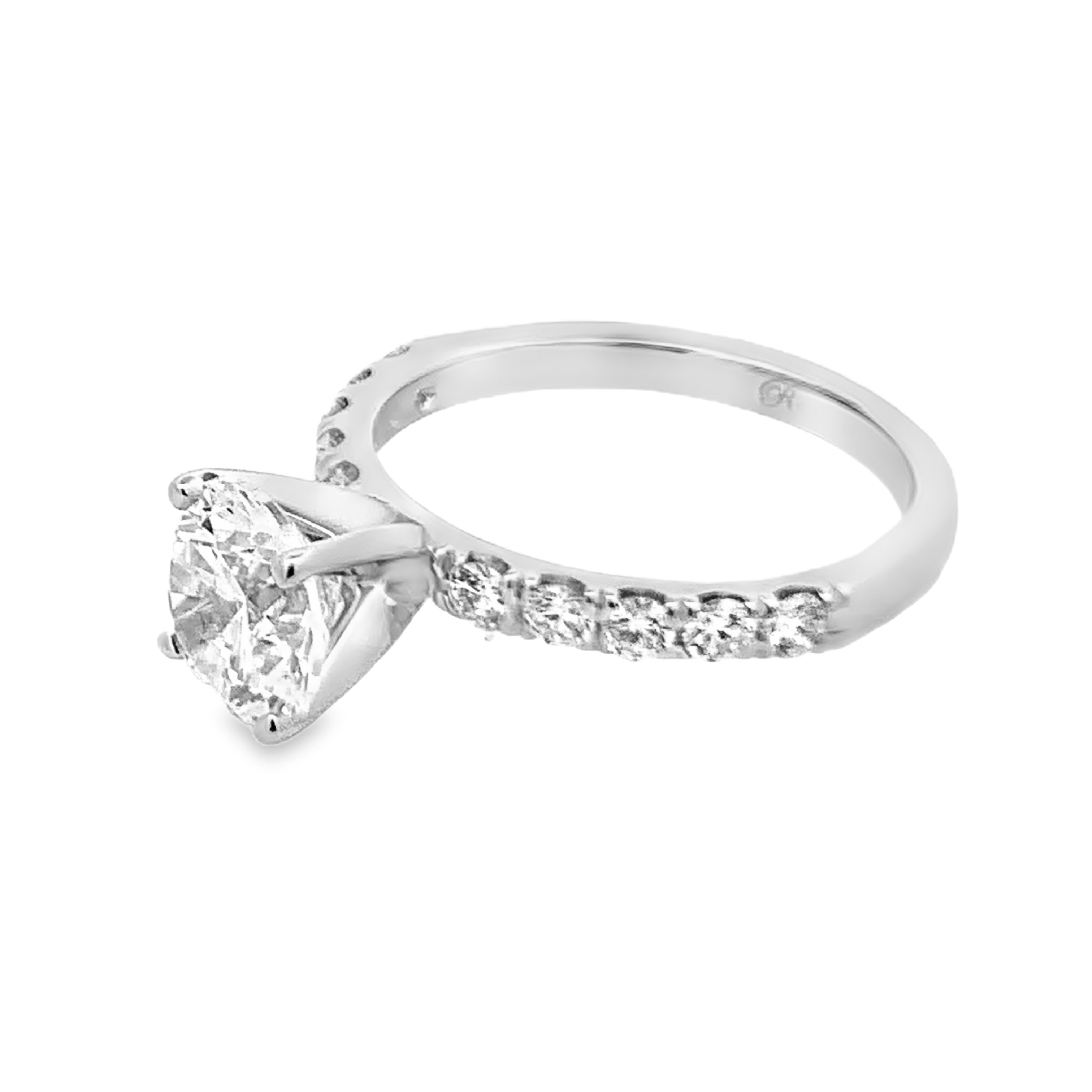 Roman Jewelers Signature 14K White Gold Diamond Engagement Ring Setting