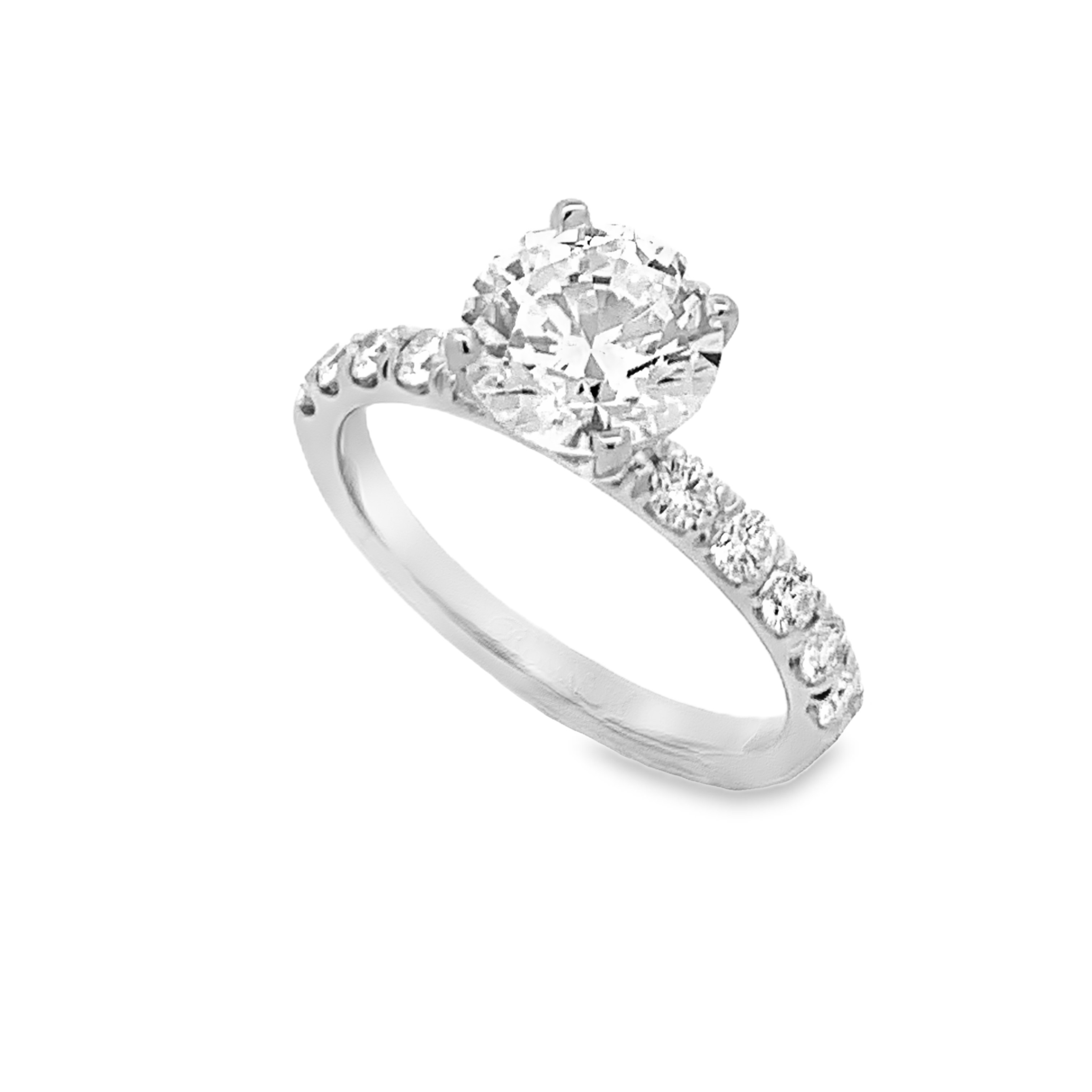 Roman Jewelers Signature 14K White Gold Diamond Engagement Ring Setting