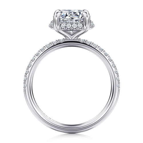 Gabriel & Co.14K White Gold Diamond Semi-Mount Ring