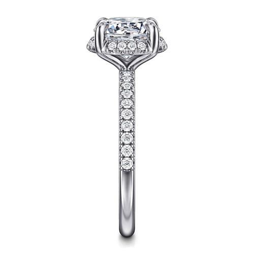 Gabriel & Co.14K White Gold Diamond Semi-Mount Ring