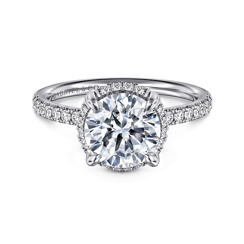 Gabriel & Co.14K White Gold Diamond Semi-Mount Ring