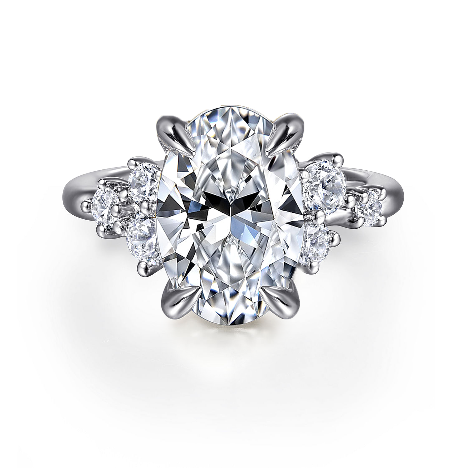 Gabriel & Co. 14K White Gold Starlight Collection Diamond Engagement Ring Setting