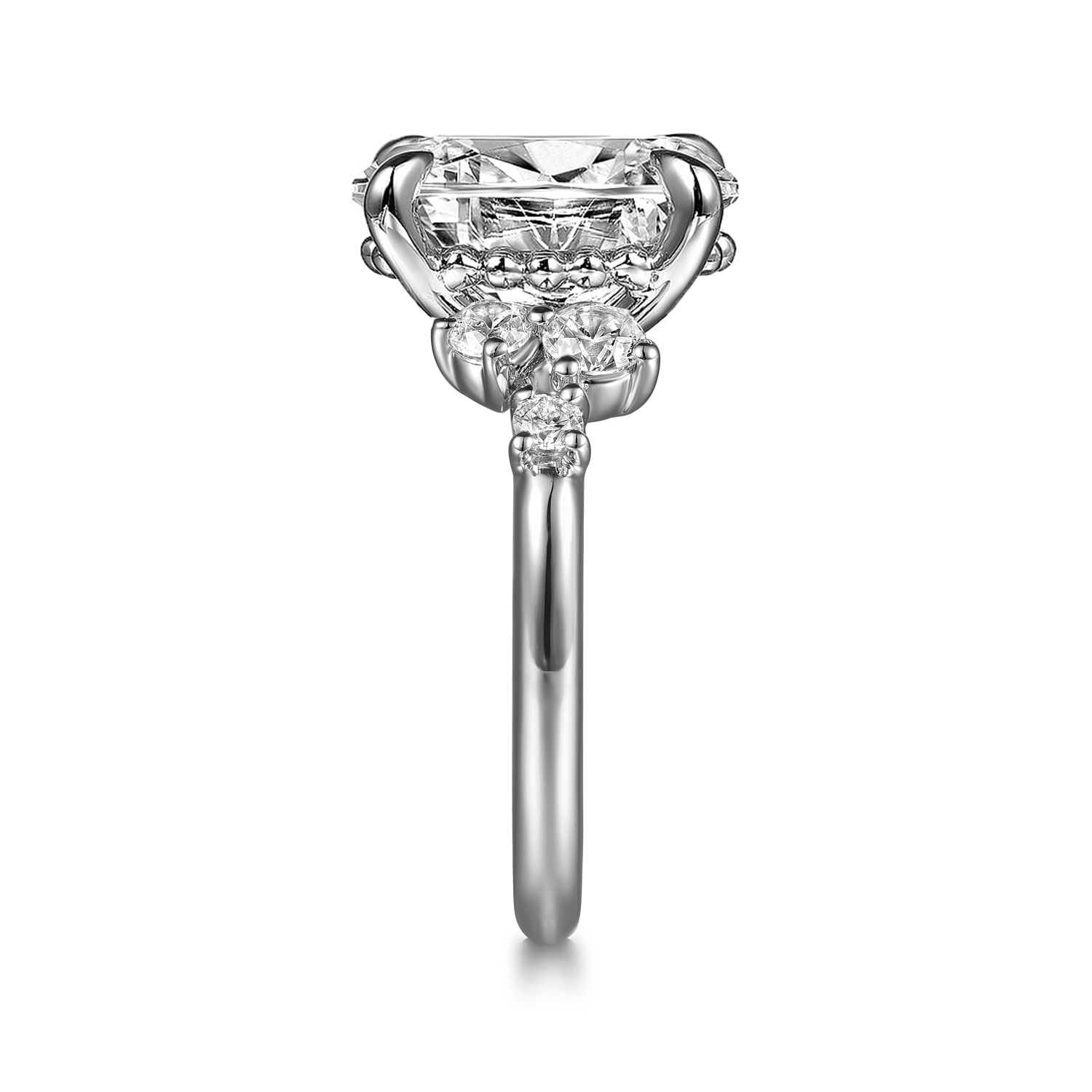 Gabriel & Co. 14K White Gold Starlight Collection Diamond Engagement Ring Setting
