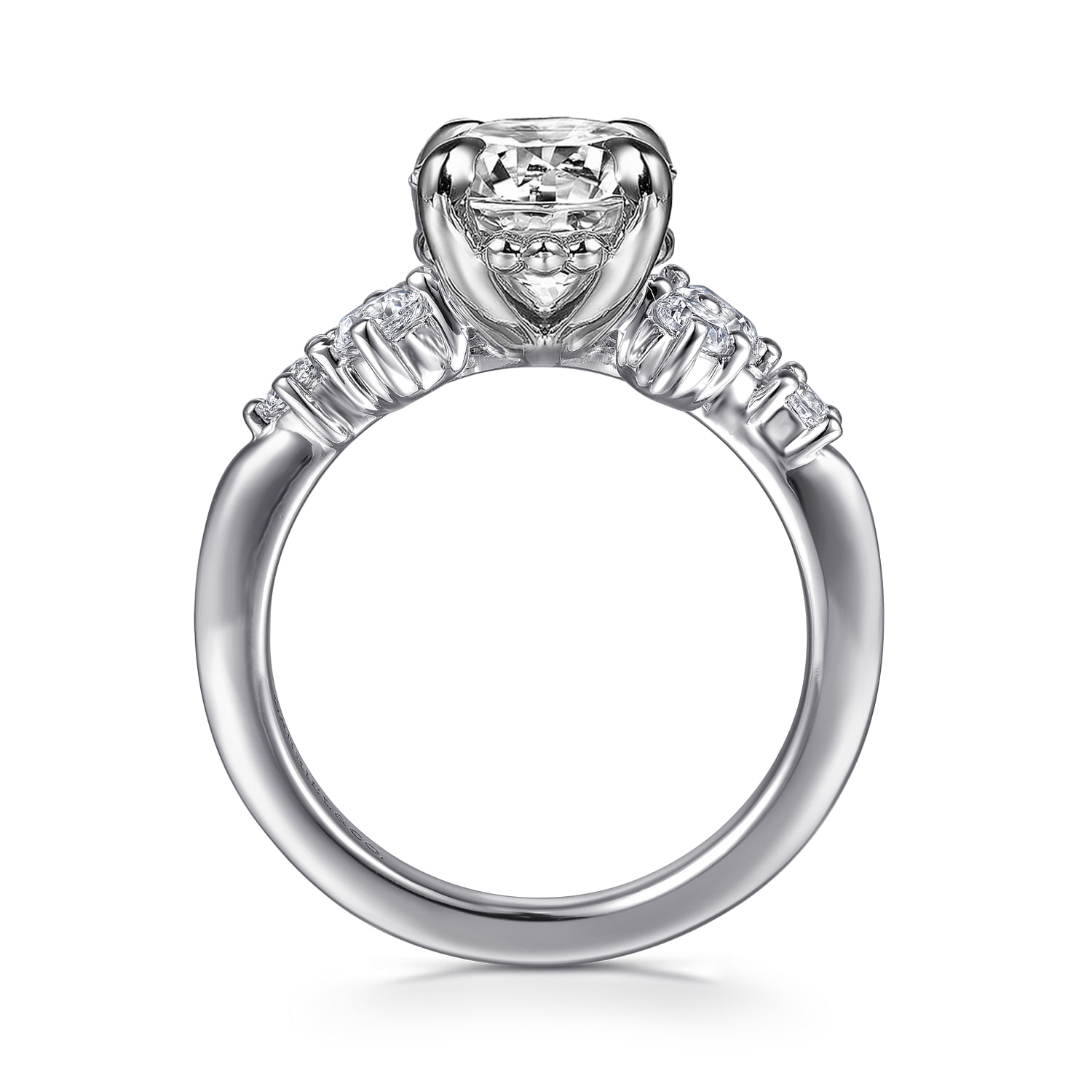 Gabriel & Co. 14K White Gold Starlight Collection Diamond Engagement Ring Setting