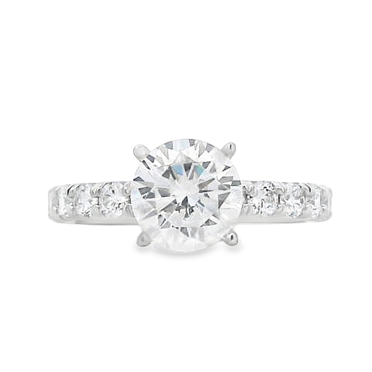 Roman Jewelers Signature 14K White Gold Diamond Engagement Ring Setting