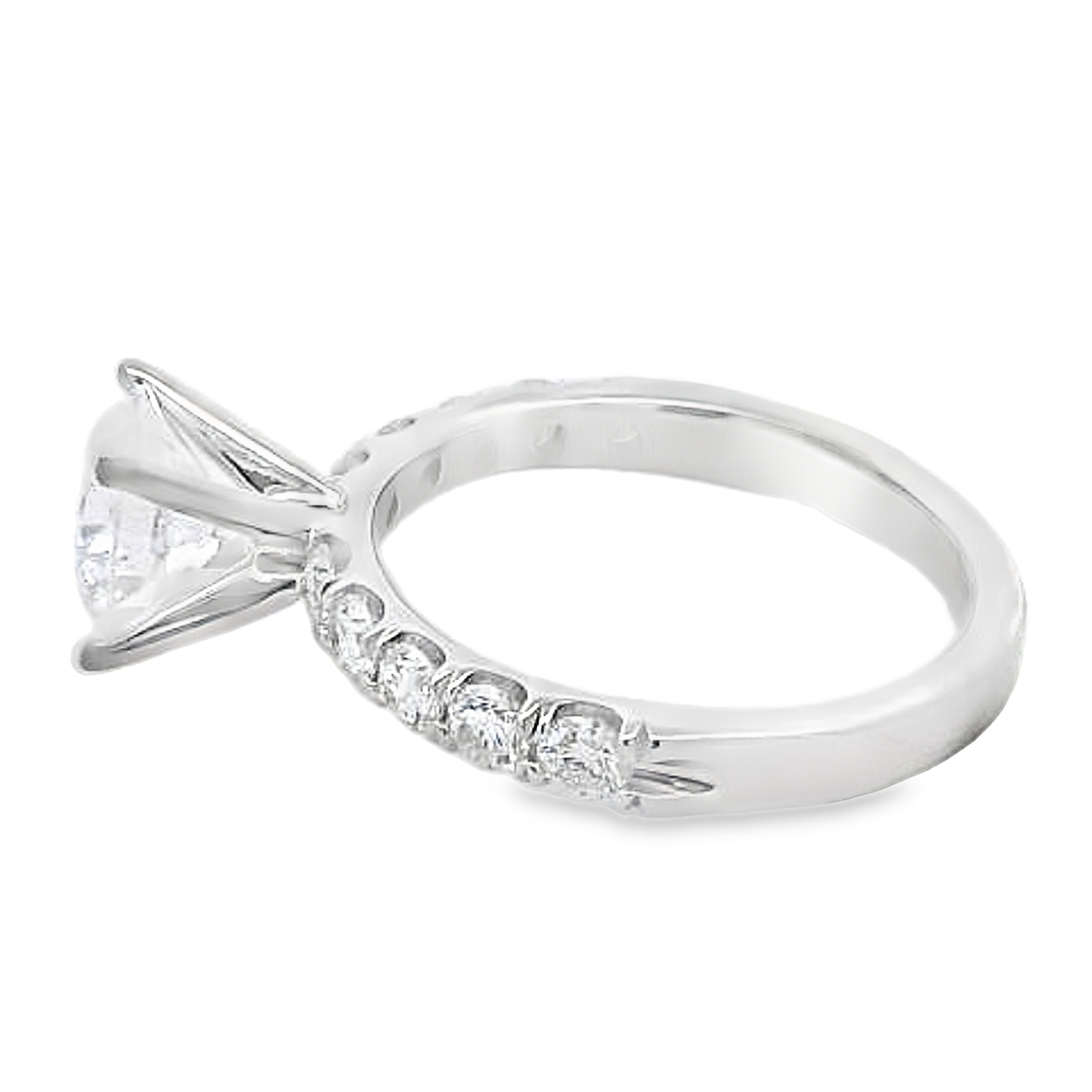 Roman Jewelers Signature 14K White Gold Diamond Engagement Ring Setting