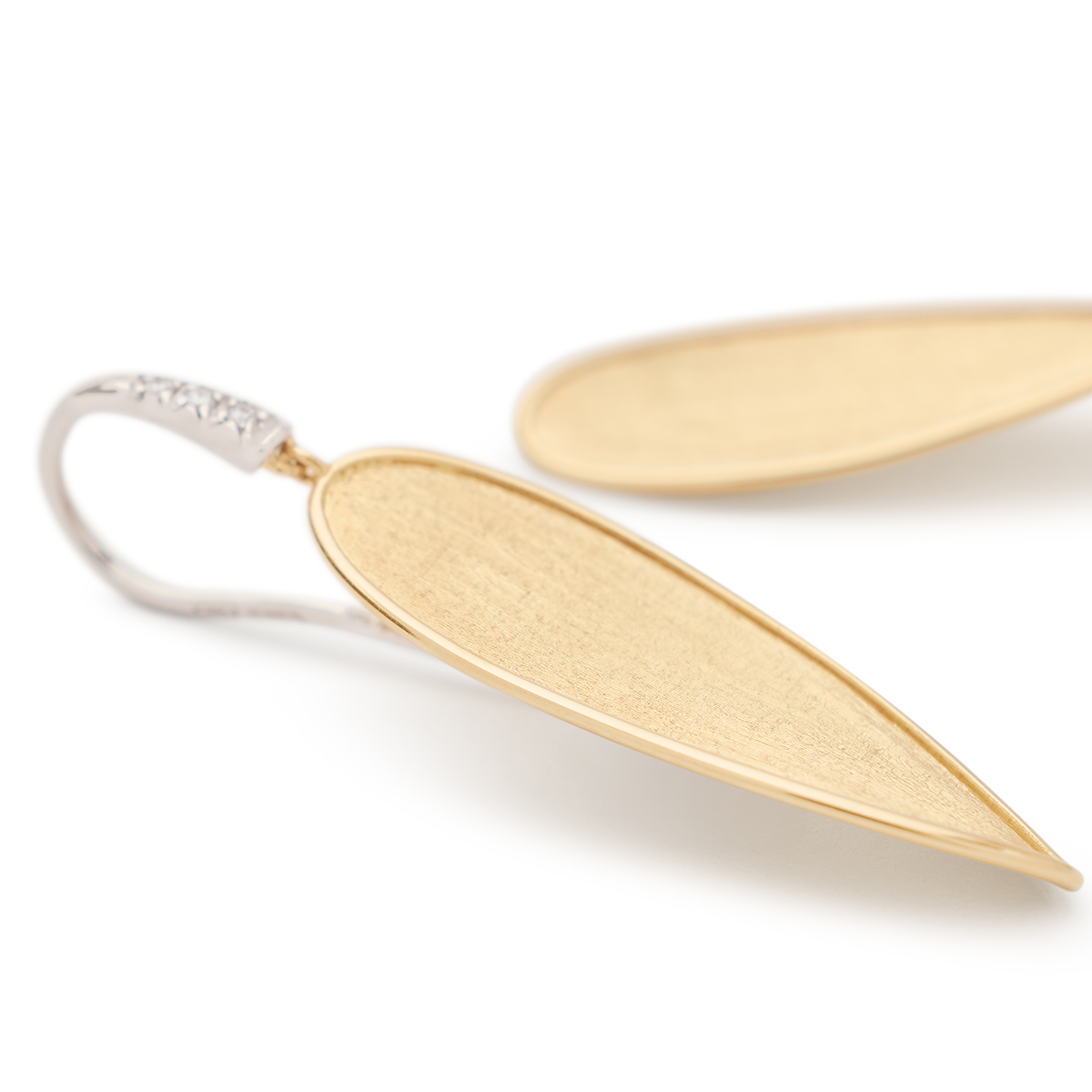 Marco Bicego 18K Yellow Gold Lunaria Petal Drop Diamond Earrings