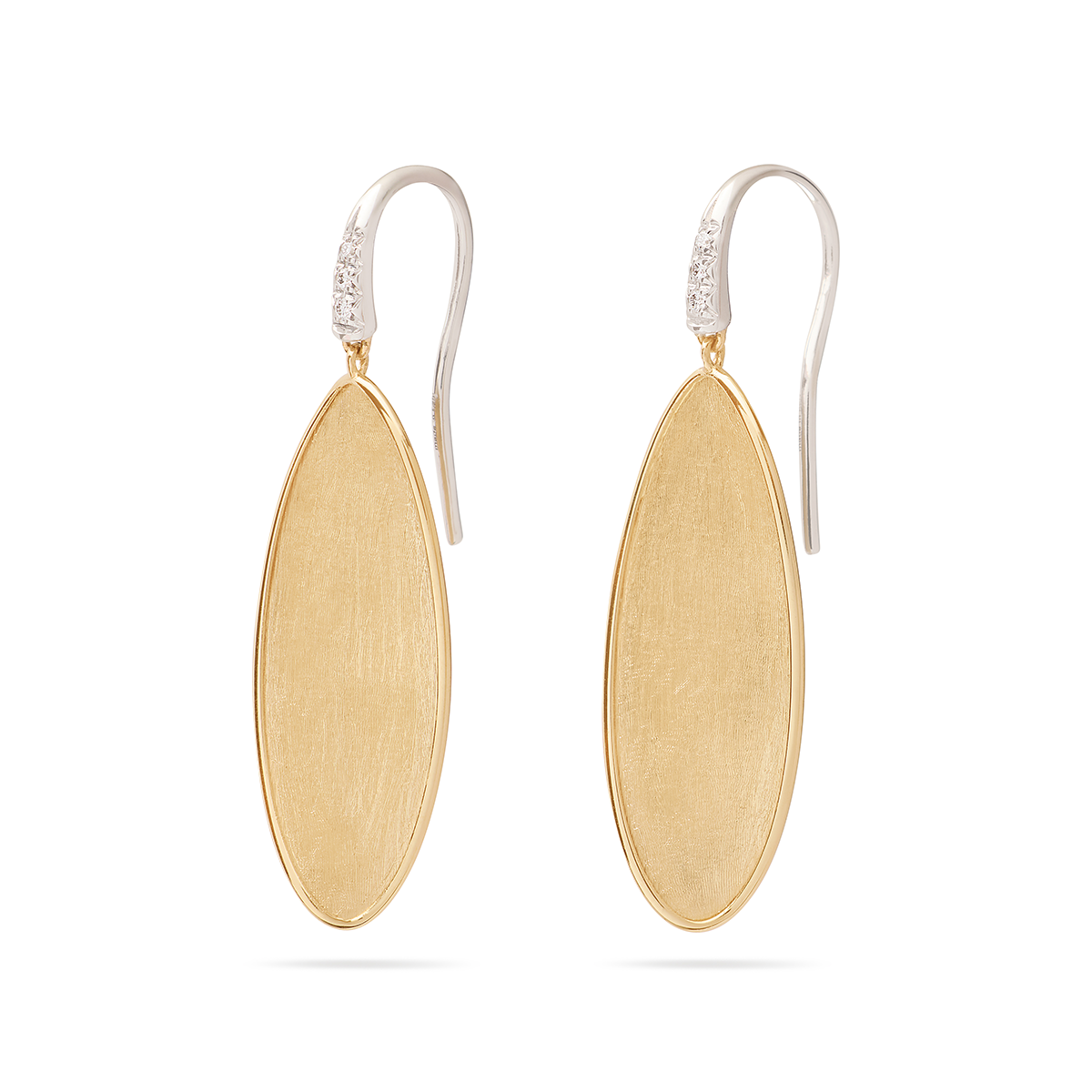 Marco Bicego 18K Yellow Gold Lunaria Petal Drop Diamond Earrings