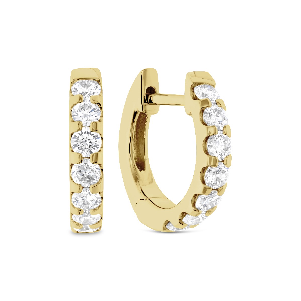 Memoire 18K Yellow Gold Odessa Diamond Huggies