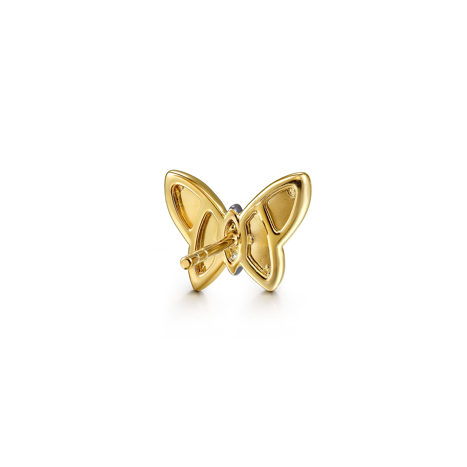 Gabriel & Co. 14K Yellow Gold Diamond Butterfly Studs