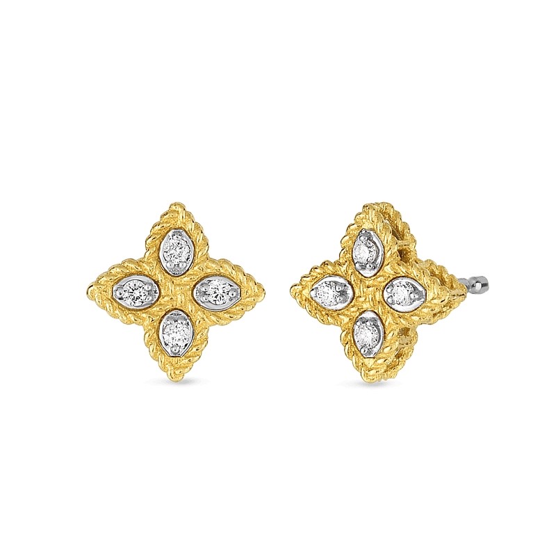Roberto Coin 18K Yellow Gold Princess Flower Studs