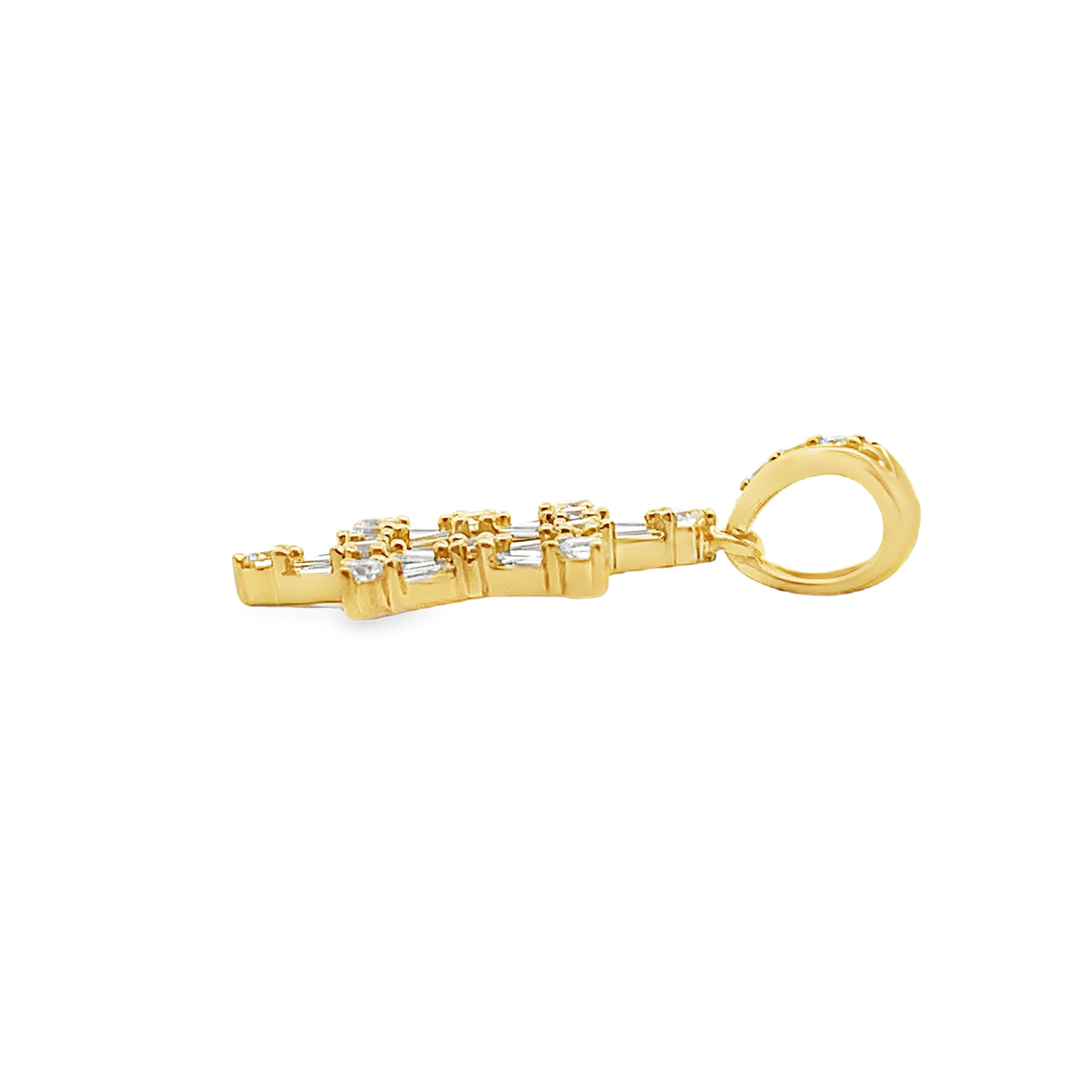 18K Yellow Gold Diamond Star of David Pendant