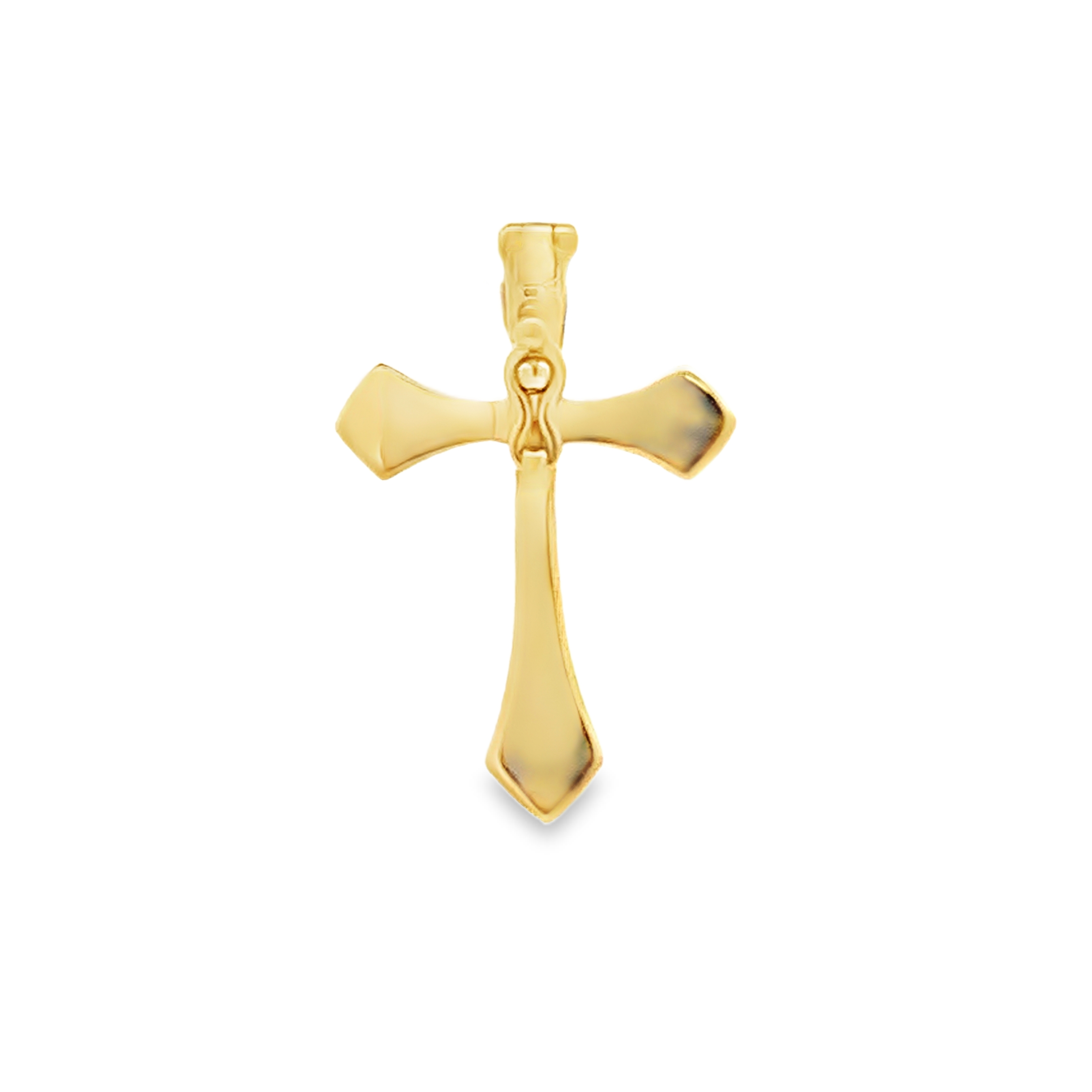 18K Yellow Gold Diamond Cross Slide Pendant